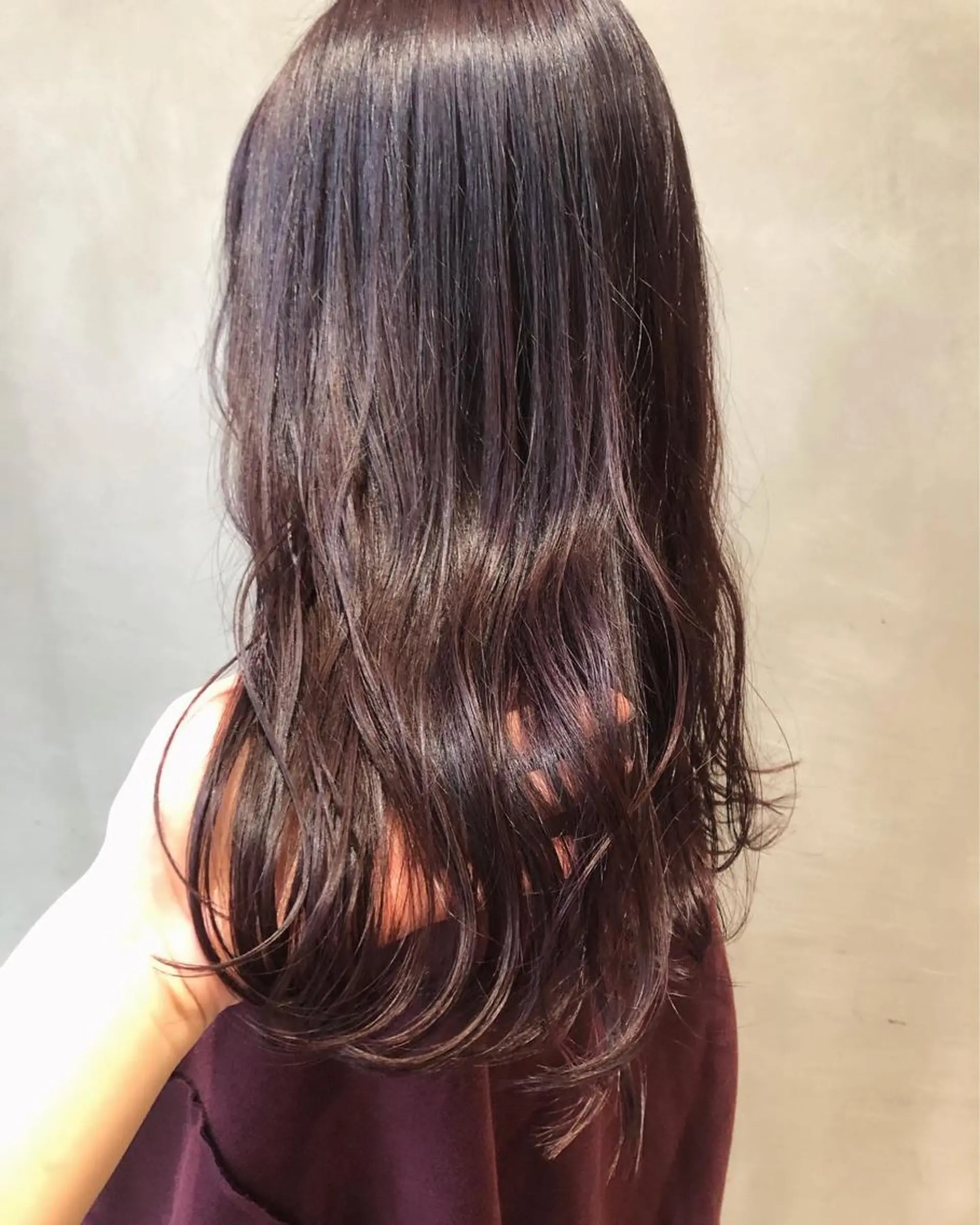 ロング カラー ヘアアレンジ ラベンダーカラー 髪質改善 カット ヘアカラー トリートメント 酸性縮毛矯正🧴韓国 レイヤー/髪質改善のヘアスタイル