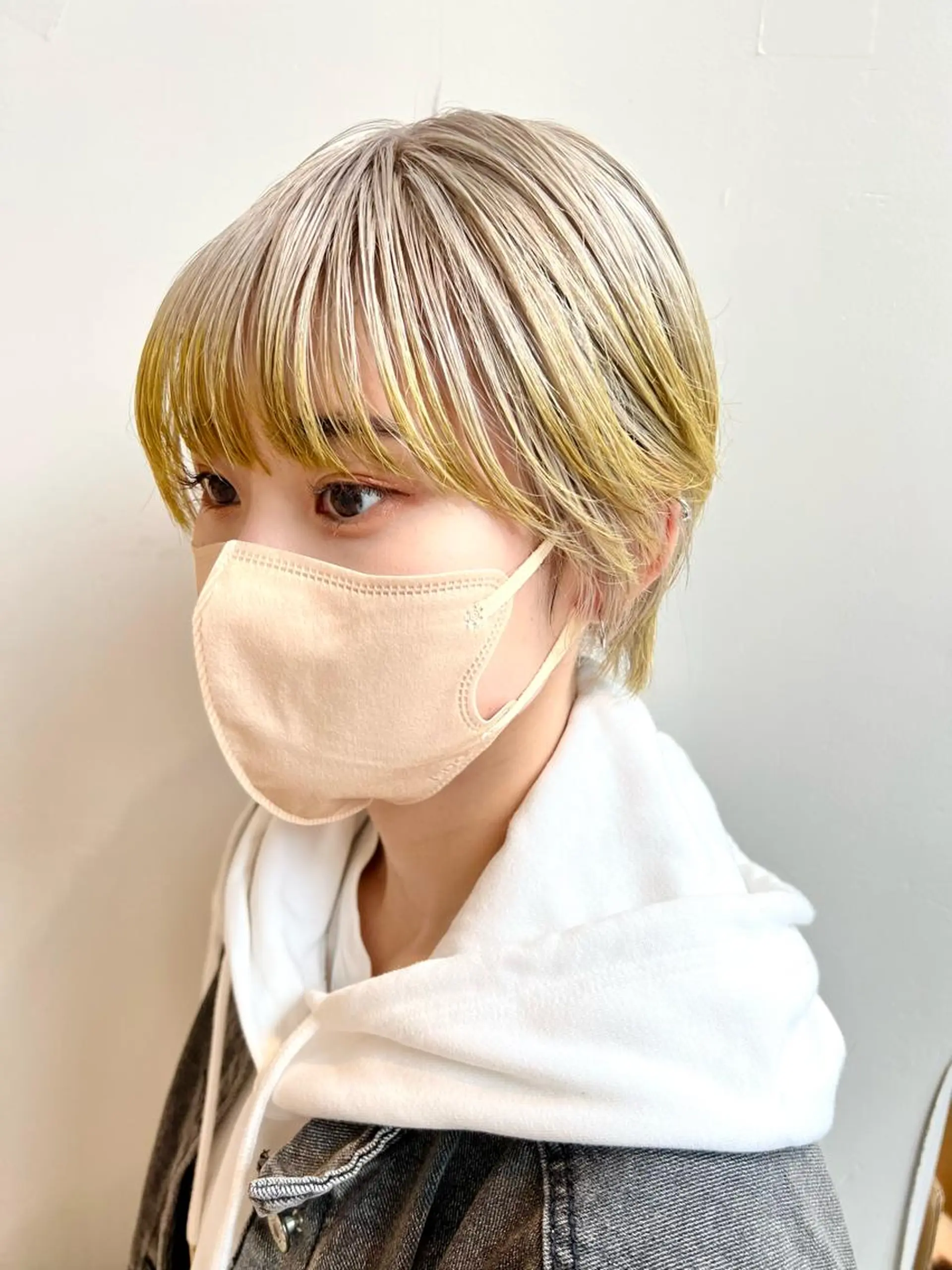 ショート カラー グレージュ ボブ カット ヘアカラー トリートメント レイヤー専門家 ダブルカラー修のヘアスタイル