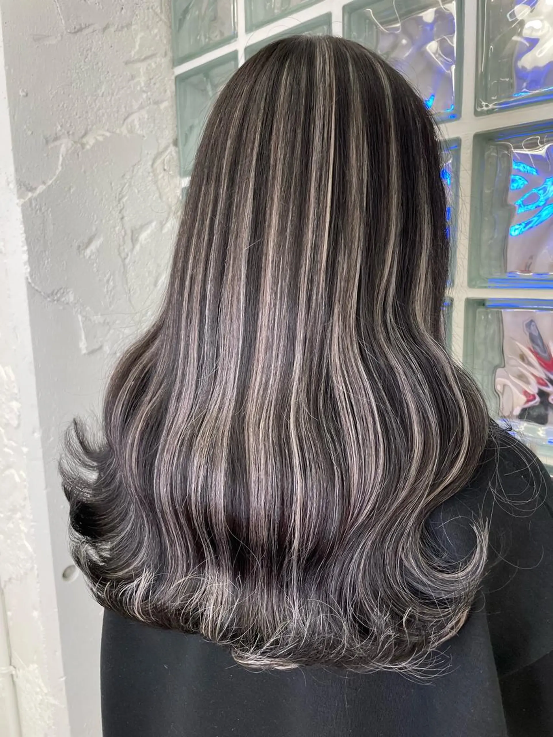 セミロング エクステ 家田 竜のヘアスタイル