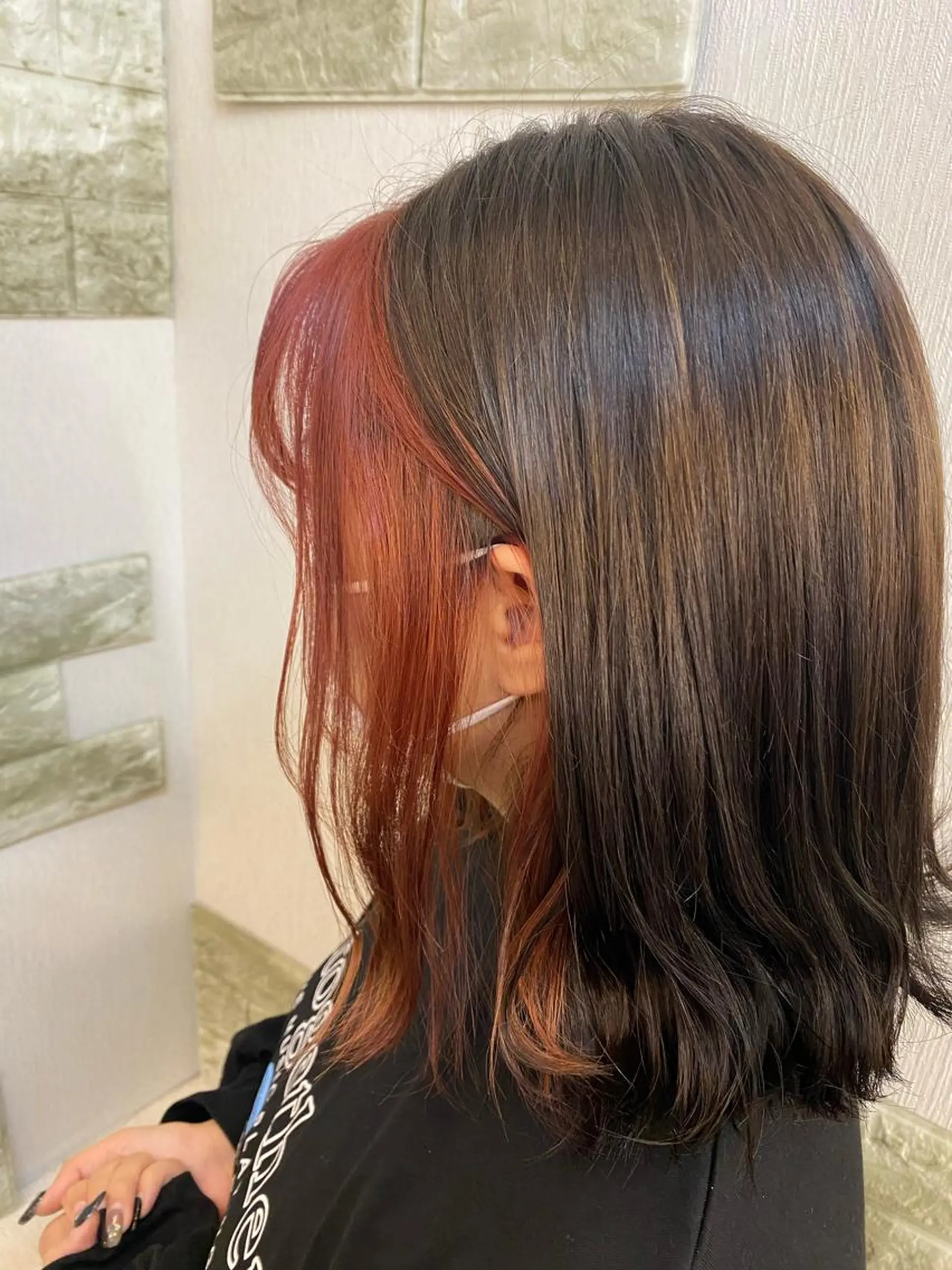 ミディアム カラー ミストバング ️🫧押上️🫧はな 🫧まとまるショートのヘアスタイル