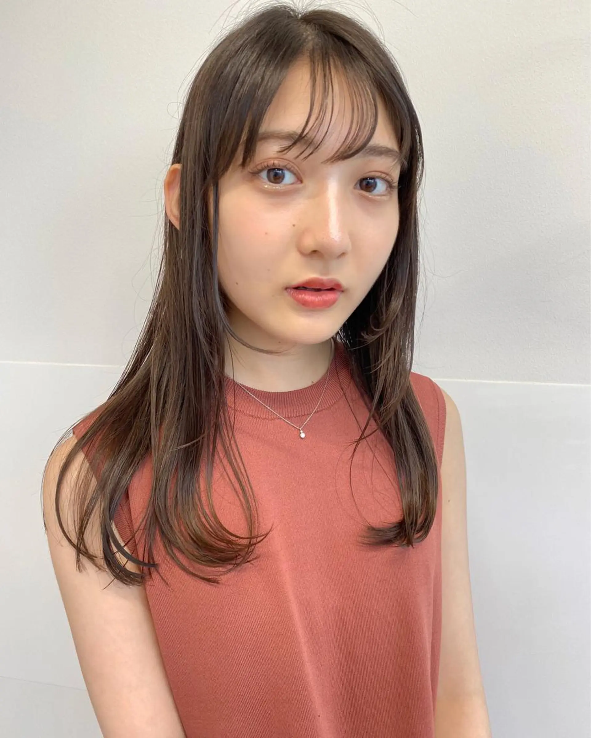 セミロング カラー カット ヘアカラー マンツーマン半個室 tamuraのヘアスタイル