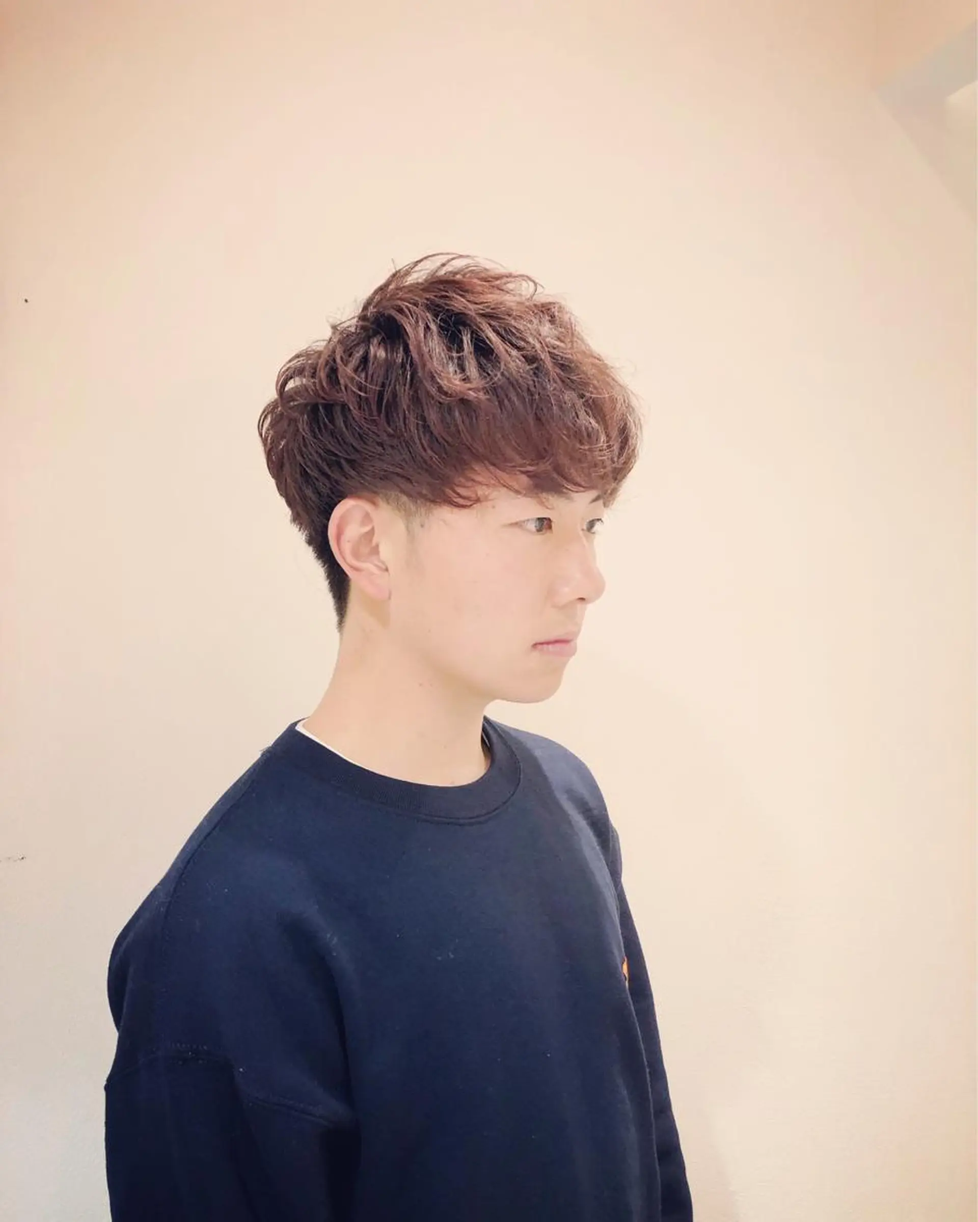 カラー パーマ メンズ メンズパーマ すみとも るなのヘアスタイル