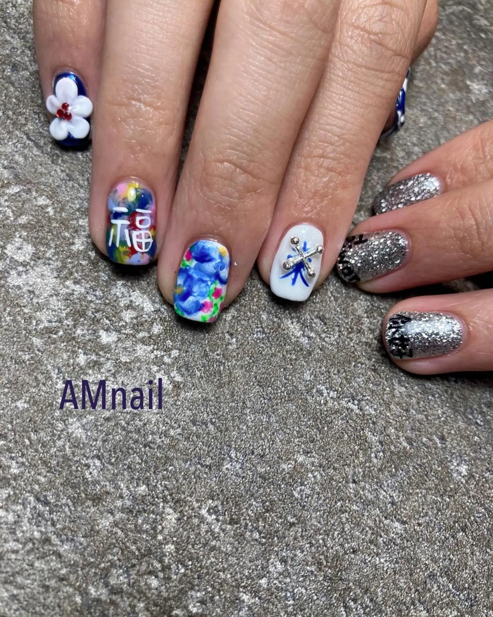 ネイル アートネイル 持ち込み ハンドネイル Am:nail 柏 SUE（スゥ）のネイルデザイン