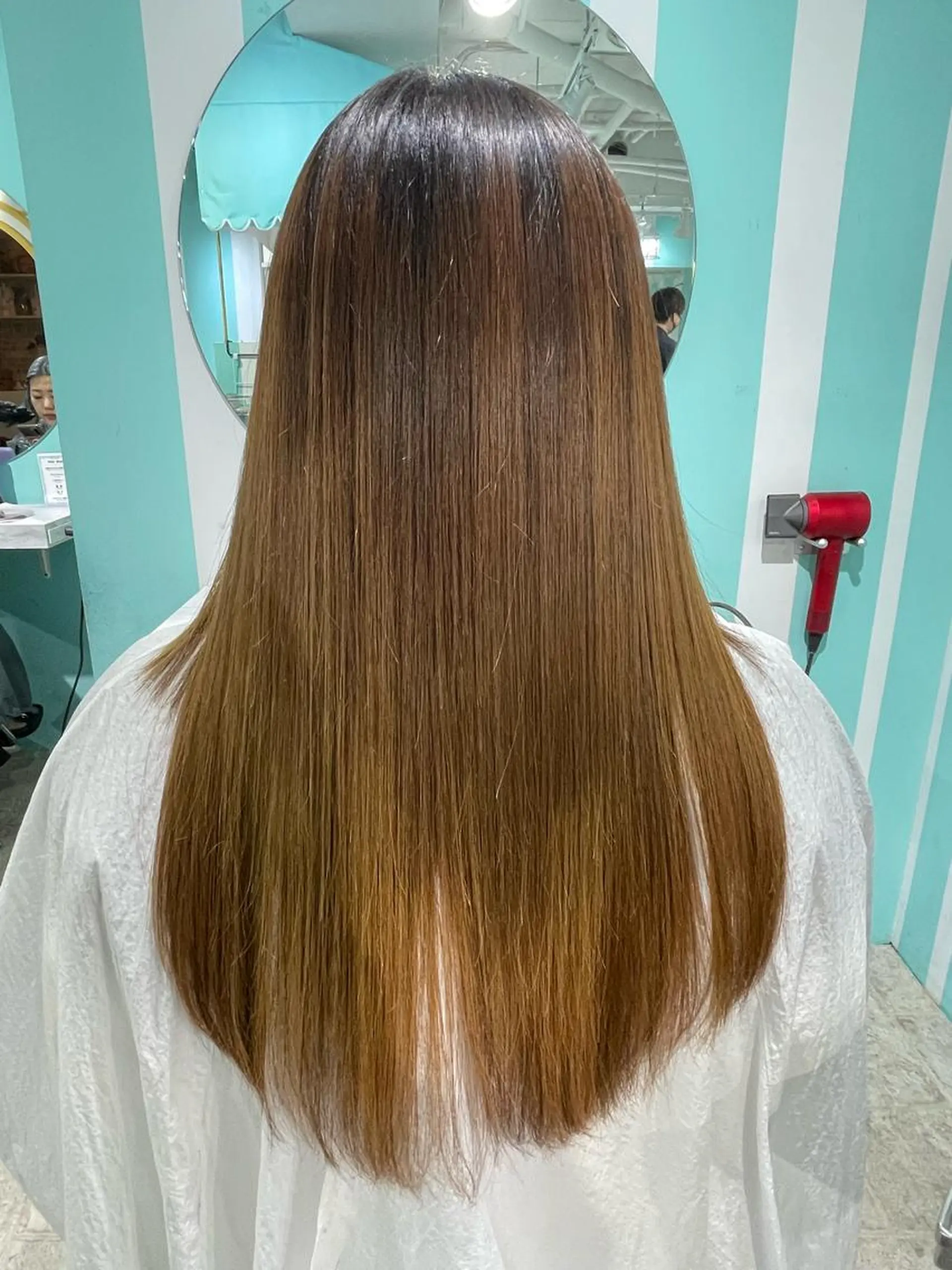 ロング 縮毛矯正 原 千景のヘアスタイル