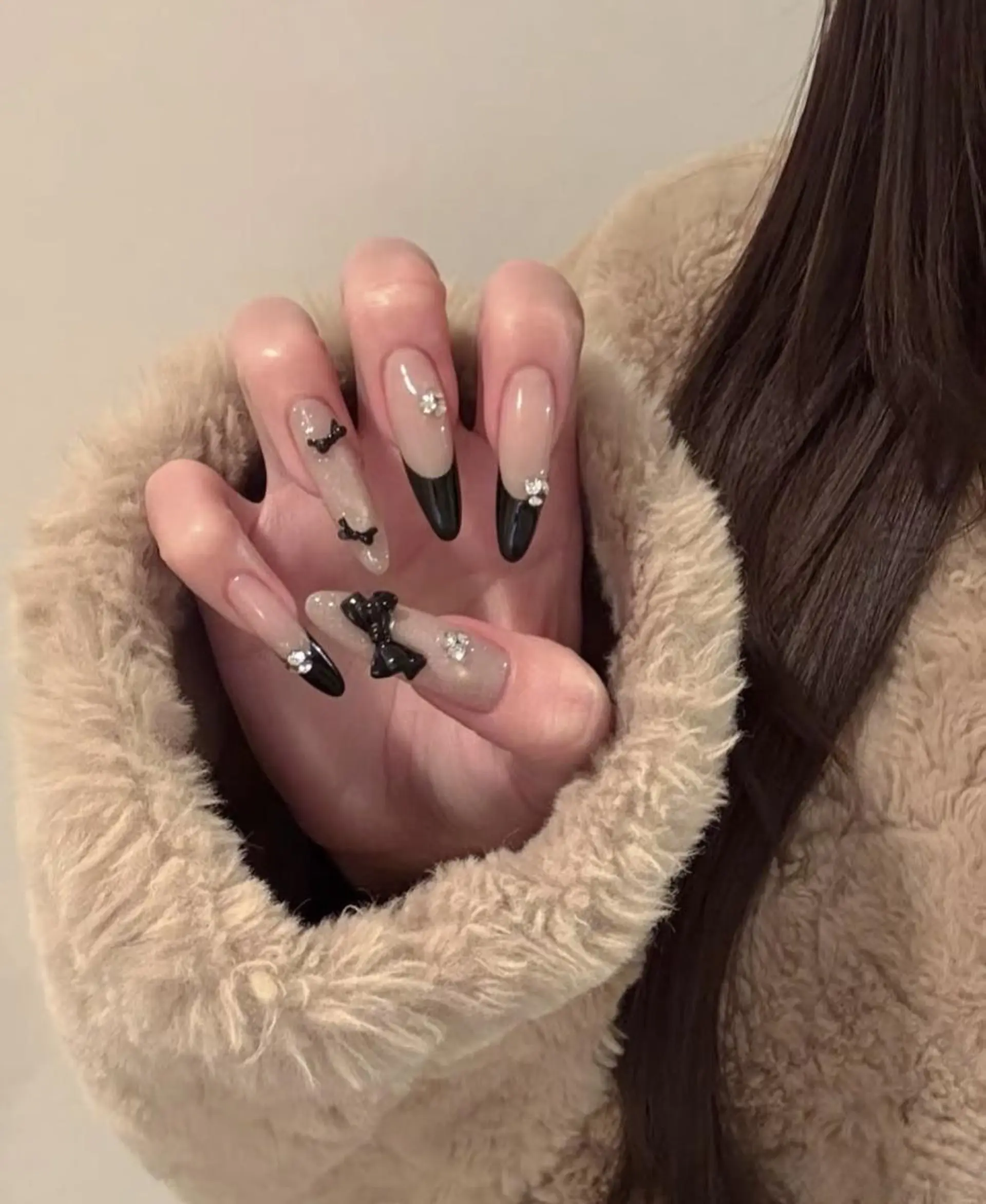 ネイル 長さ出し フレンチネイル グラデーション 卒業式 マグネットネイル ハンドネイル MIHANA NAILのネイルデザイン