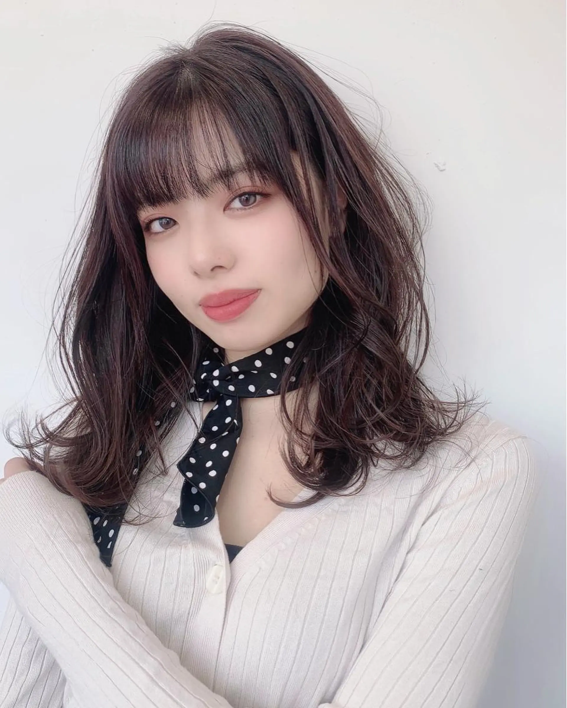 セミロング レイヤーカット 小顔カット 中園 祥吾のヘアスタイル