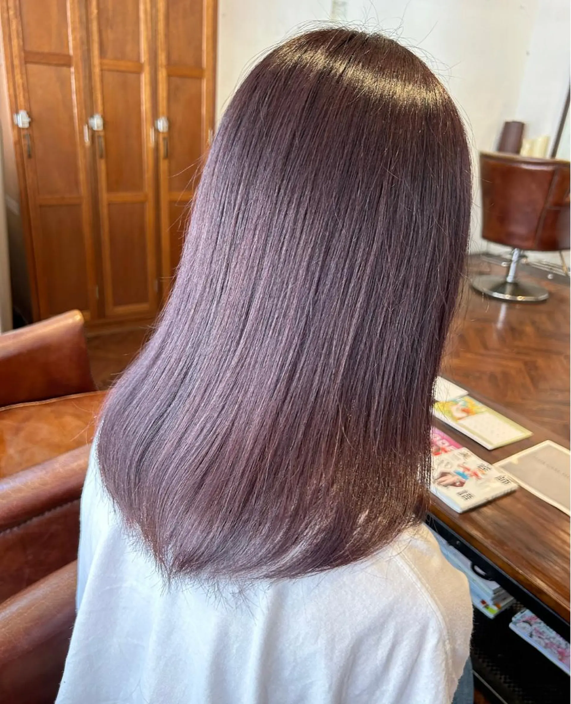 セミロング カット ヘアカラー ゆうき あすかのヘアスタイル