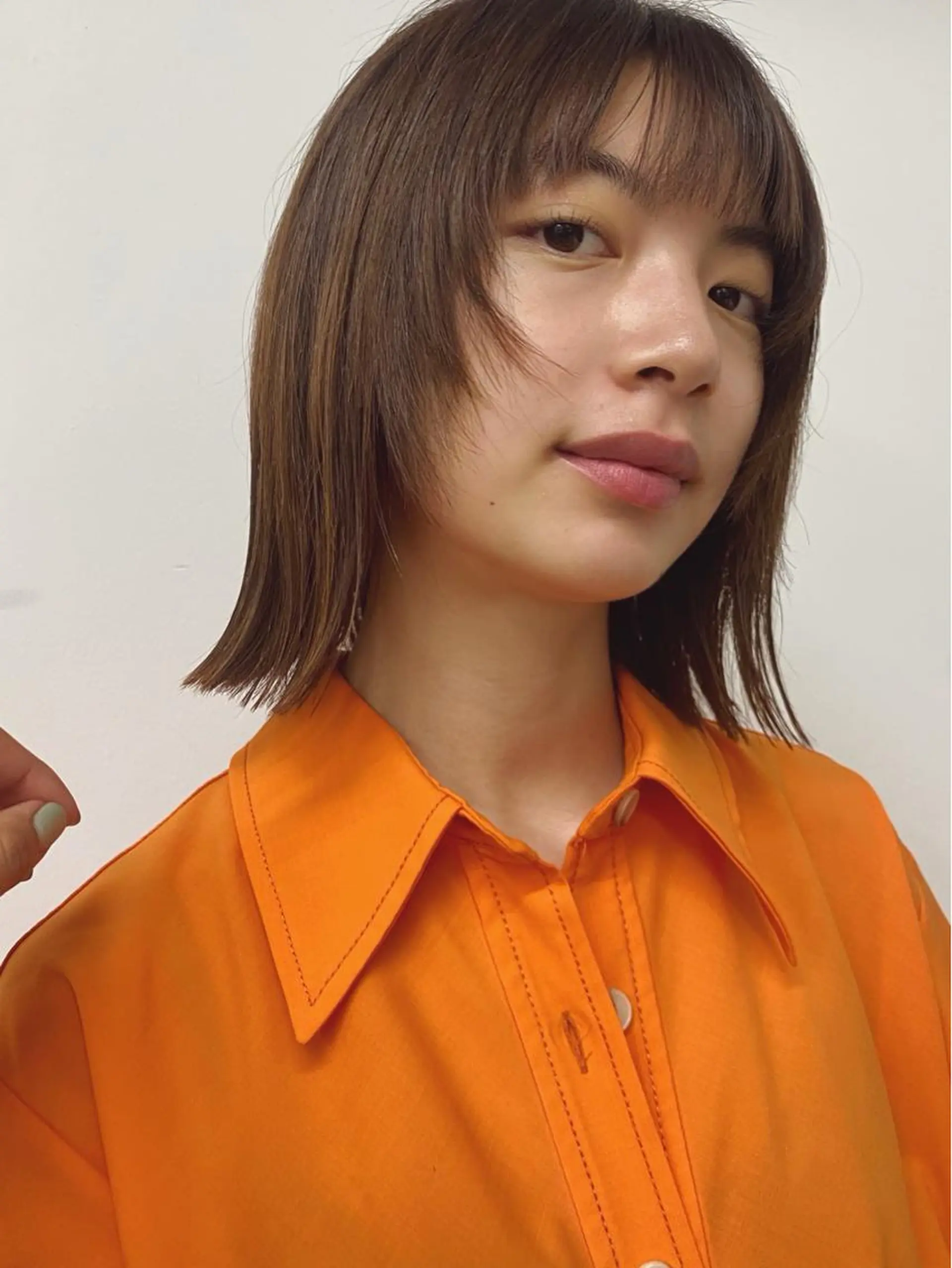 ミディアム ボブレイヤー ボブ 顔まわりレイヤー レイヤーカット カット トリートメント ニュアンスヘア🌔 nanakoのヘアスタイル