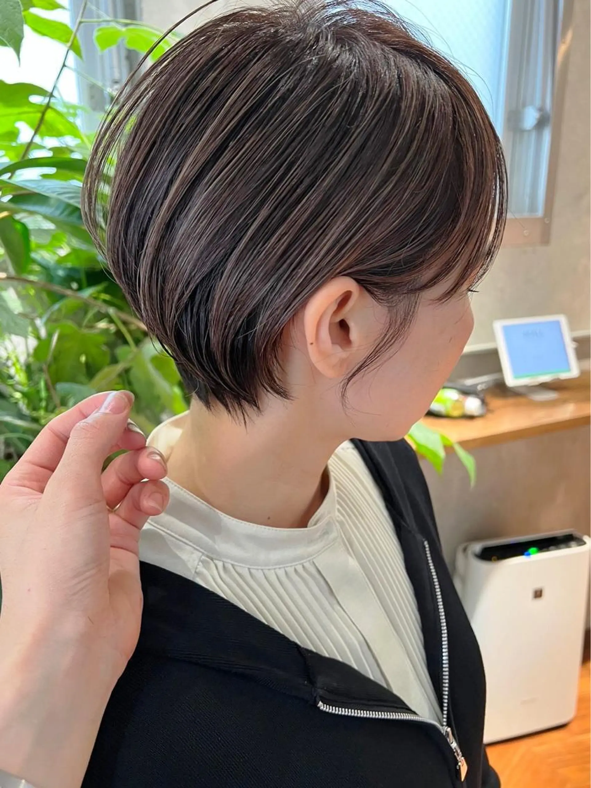 ショート カラー ショートボブ バレイヤージュ ブリーチ ケアブリーチ ダブルカラー カット ヘアカラー トリートメント 横浜　店長 橋場優のヘアスタイル