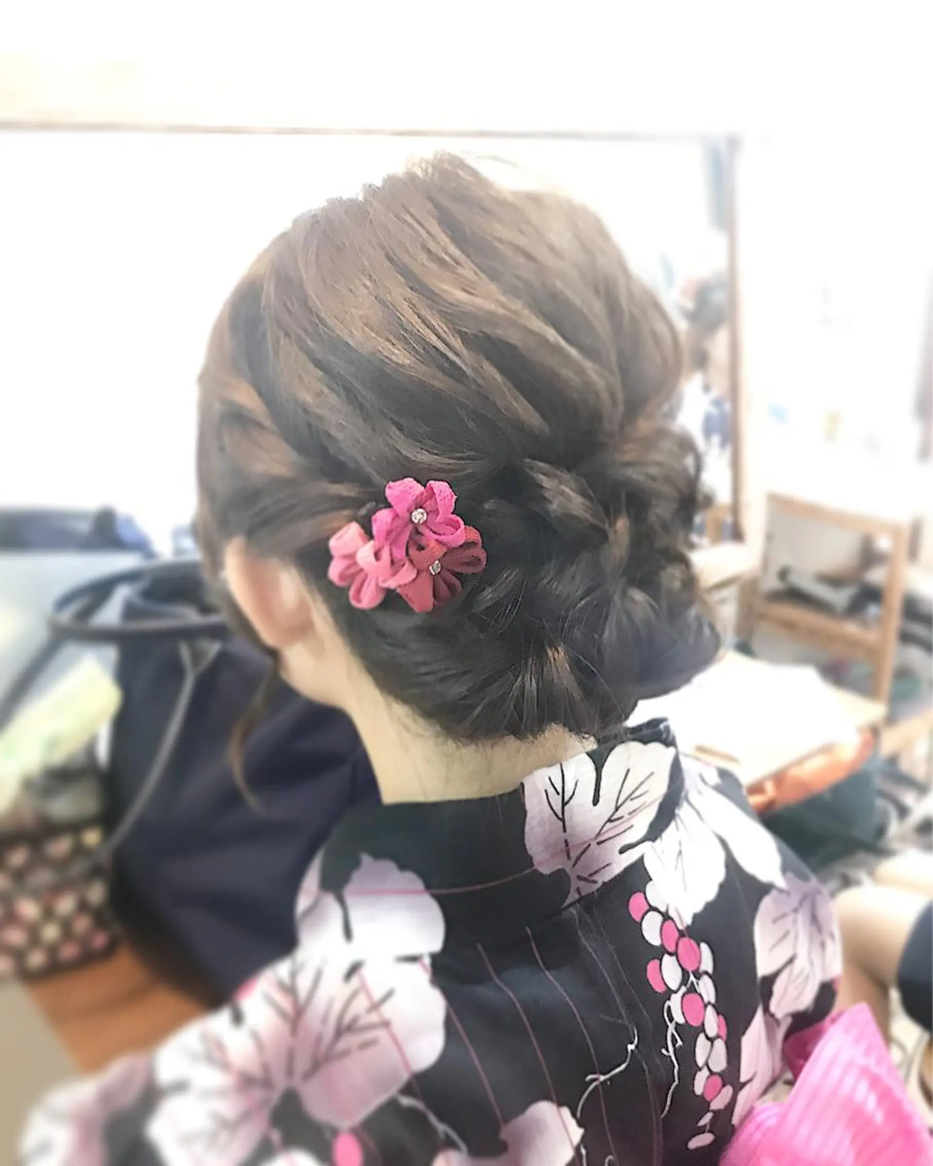 ミディアム ヘアアレンジ 早朝✨ヘアセット 着付け/清水玲歌のヘアスタイル