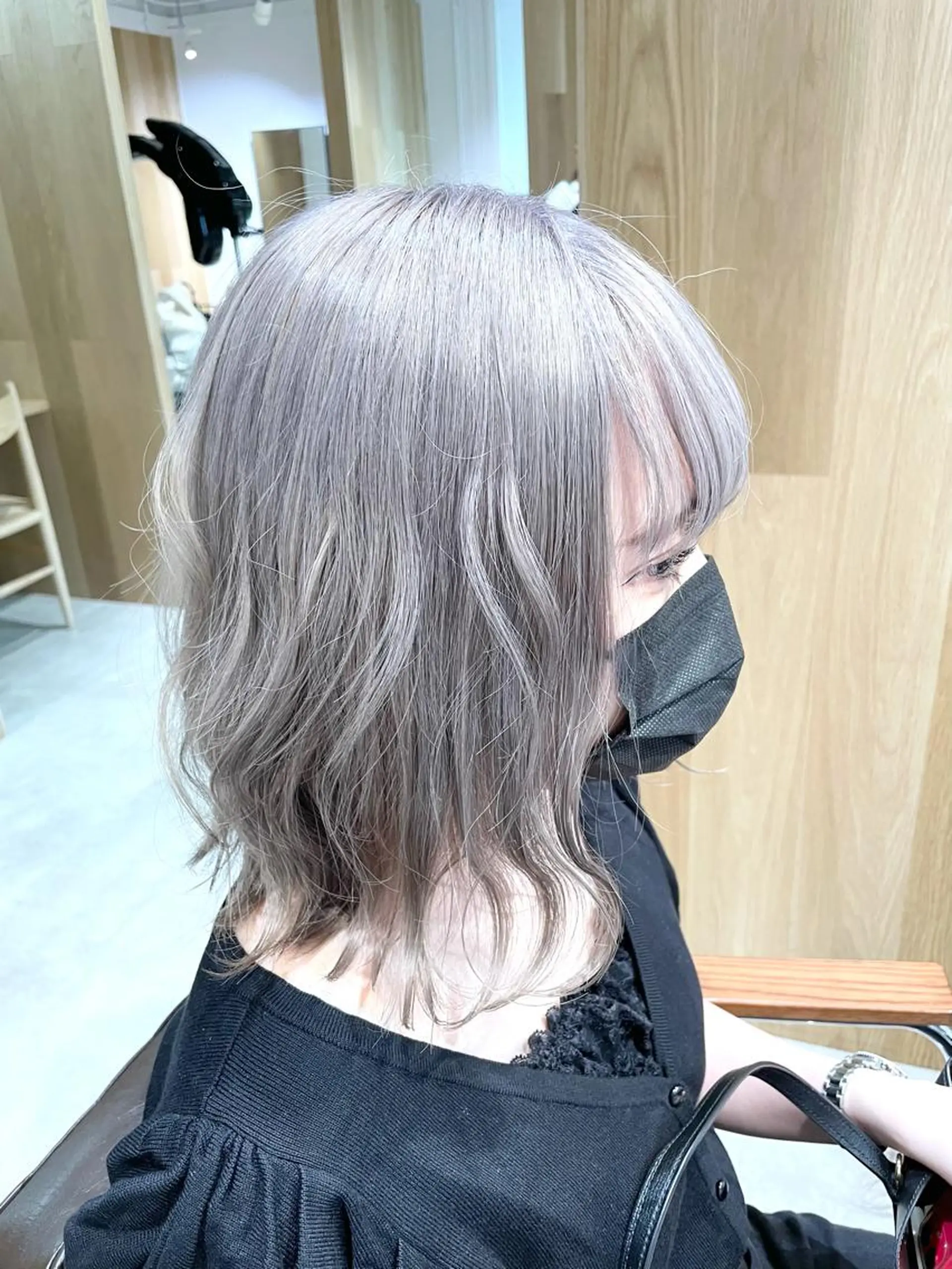 ミディアム カラー ヘアカラー トリートメント レイヤー/ハッシュ 渋谷/サッタのヘアスタイル