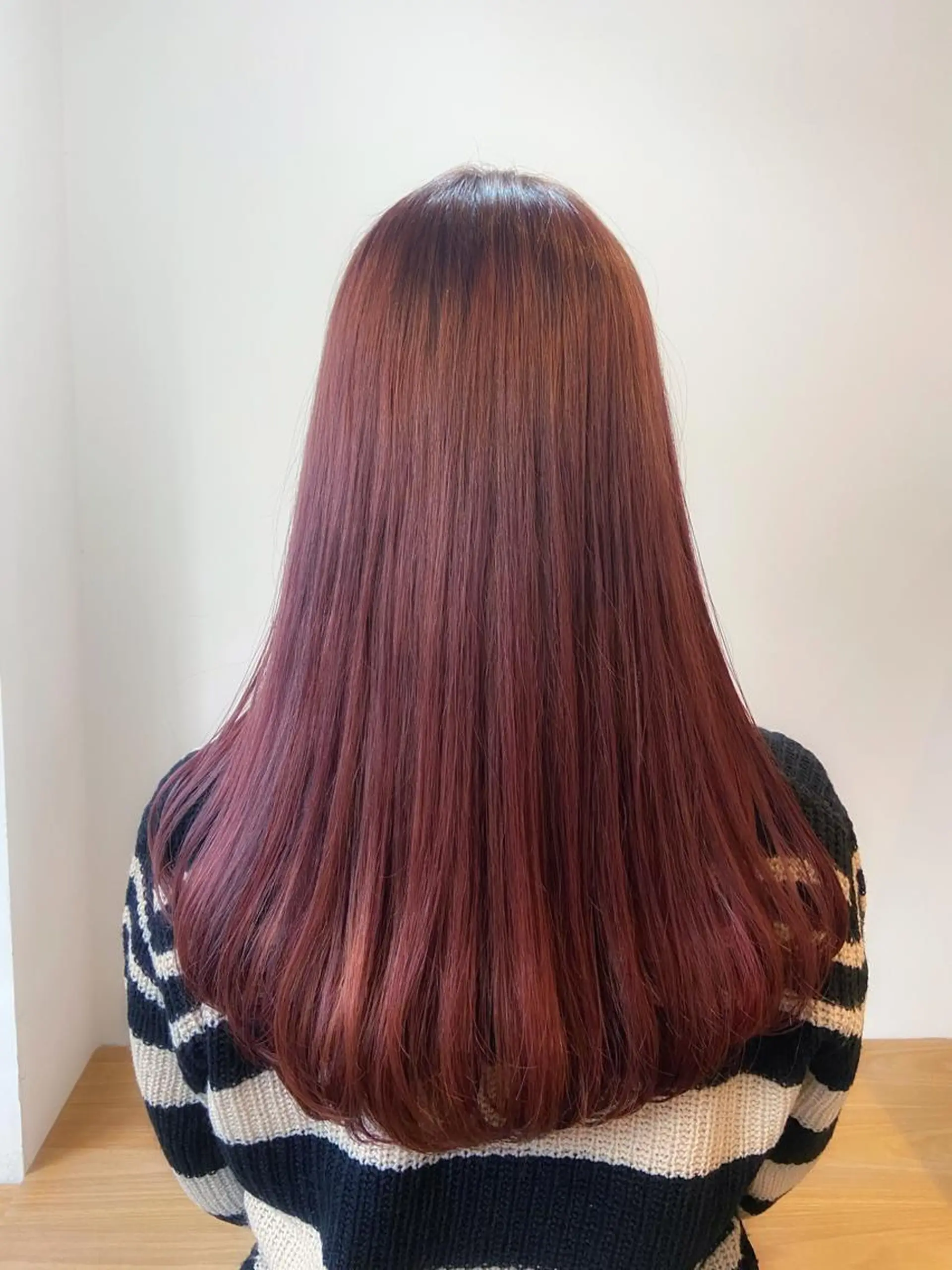 ロング カラー ピンクカラー 大野 りんのヘアスタイル