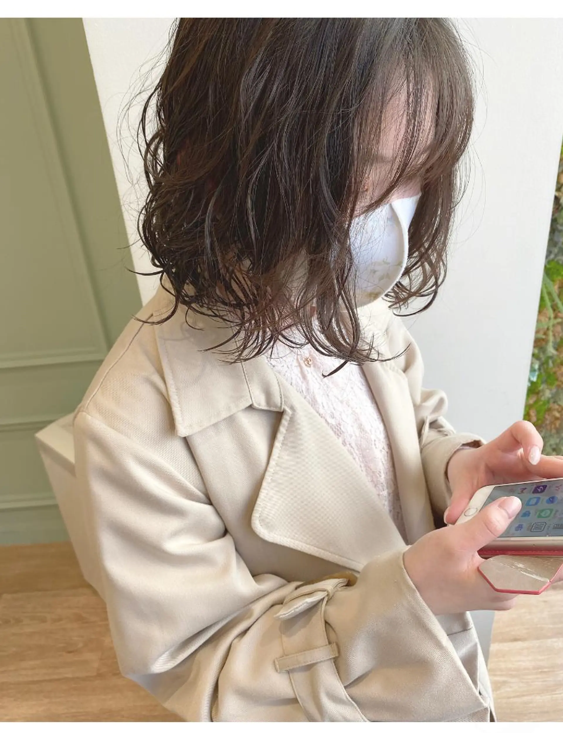 ミディアム パーマ ミディアムパーマ ボブ ヘアカラー ayaka #パーマ#アレンジのヘアスタイル