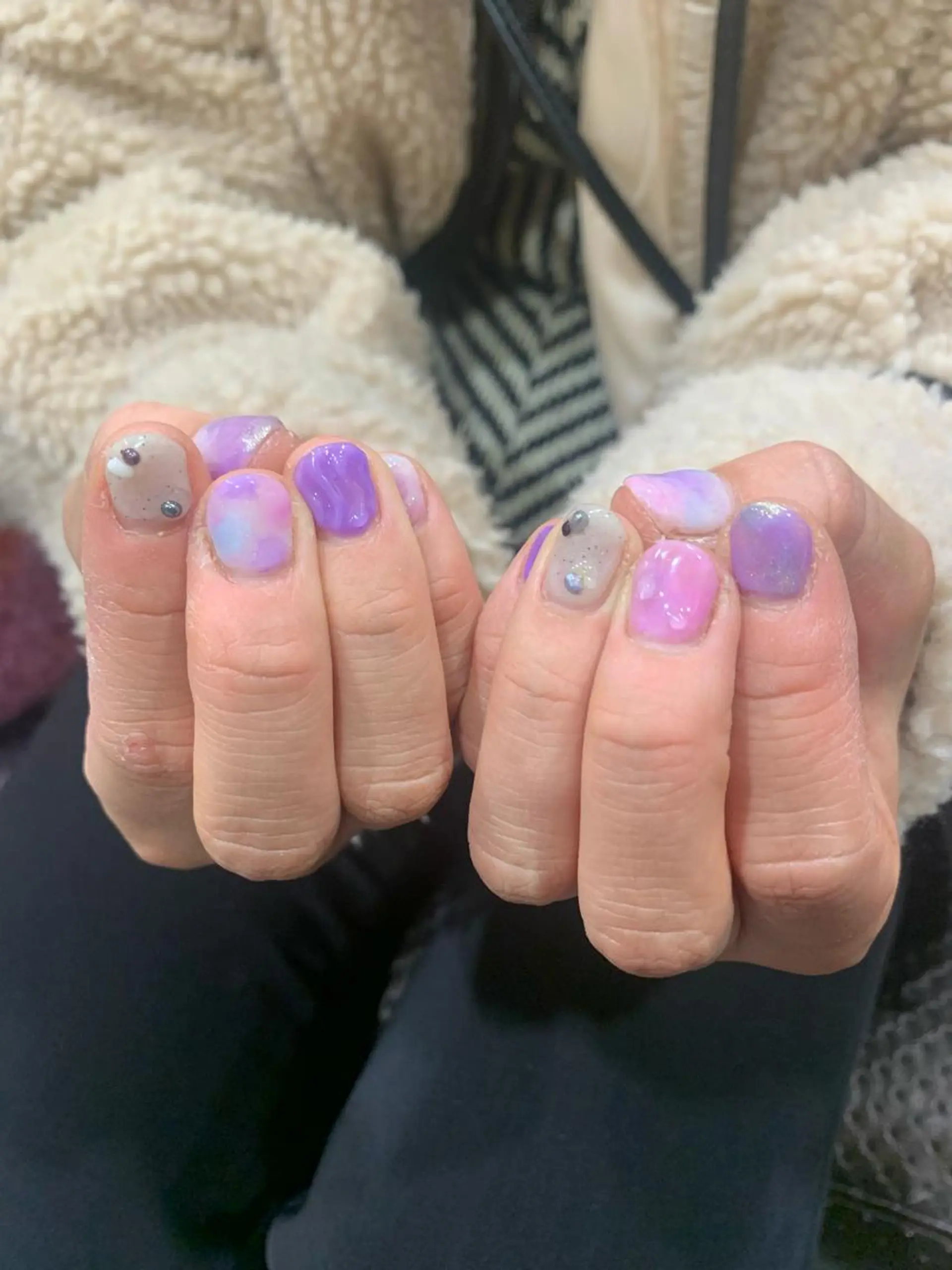 ネイル 海外girl🤎 透明感ベージュmaoのヘアスタイル