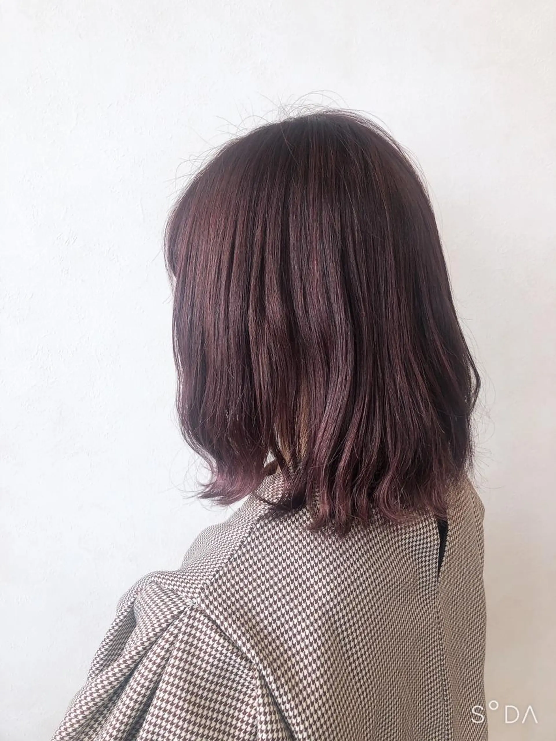 ミディアム カラー グラデーションカラー ピンクカラー 小松崎 紅見子のヘアスタイル