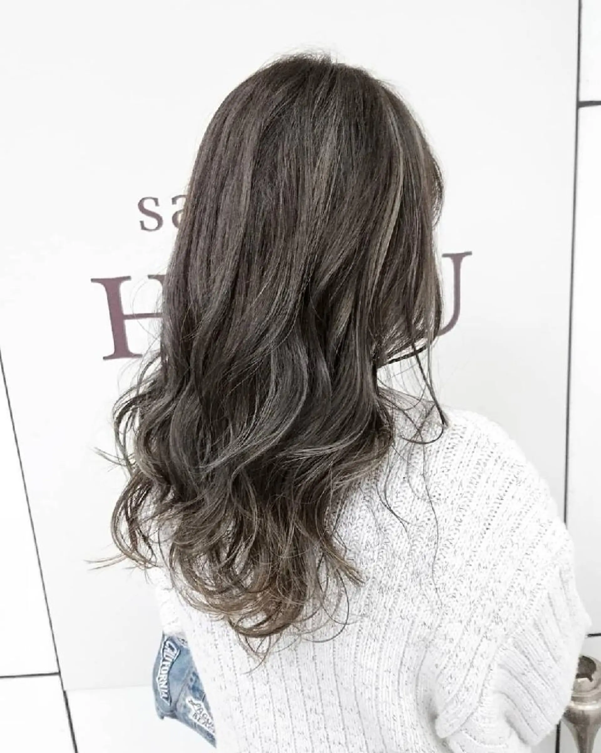 ロング カラー グレージュ 変身企画実施✨️ ショート専門 宮ヶ迫のヘアスタイル