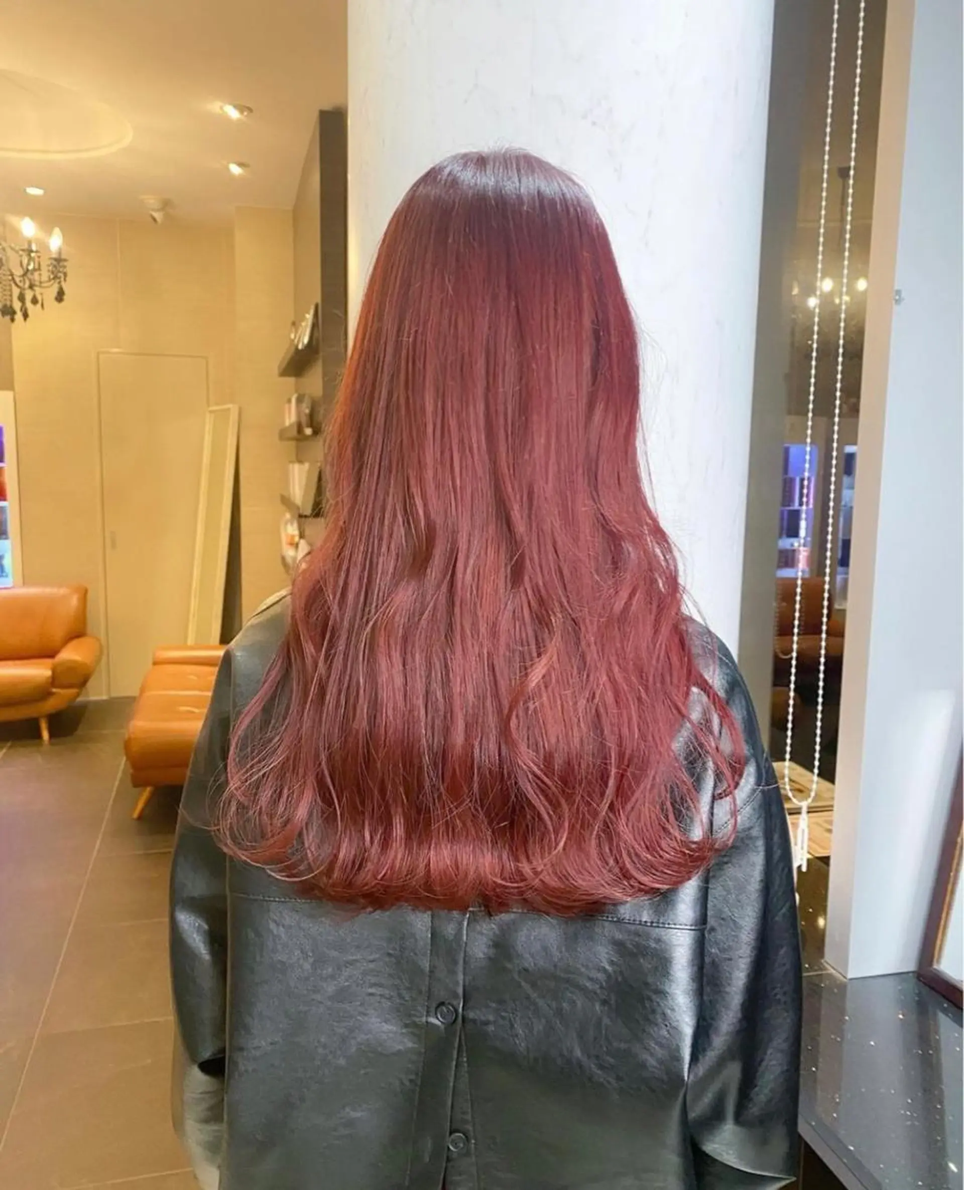 セミロング カラー カシス ヘアカラー トリートメント 🌱ブリーチ・透明感 カラー/mapi🦭のヘアスタイル