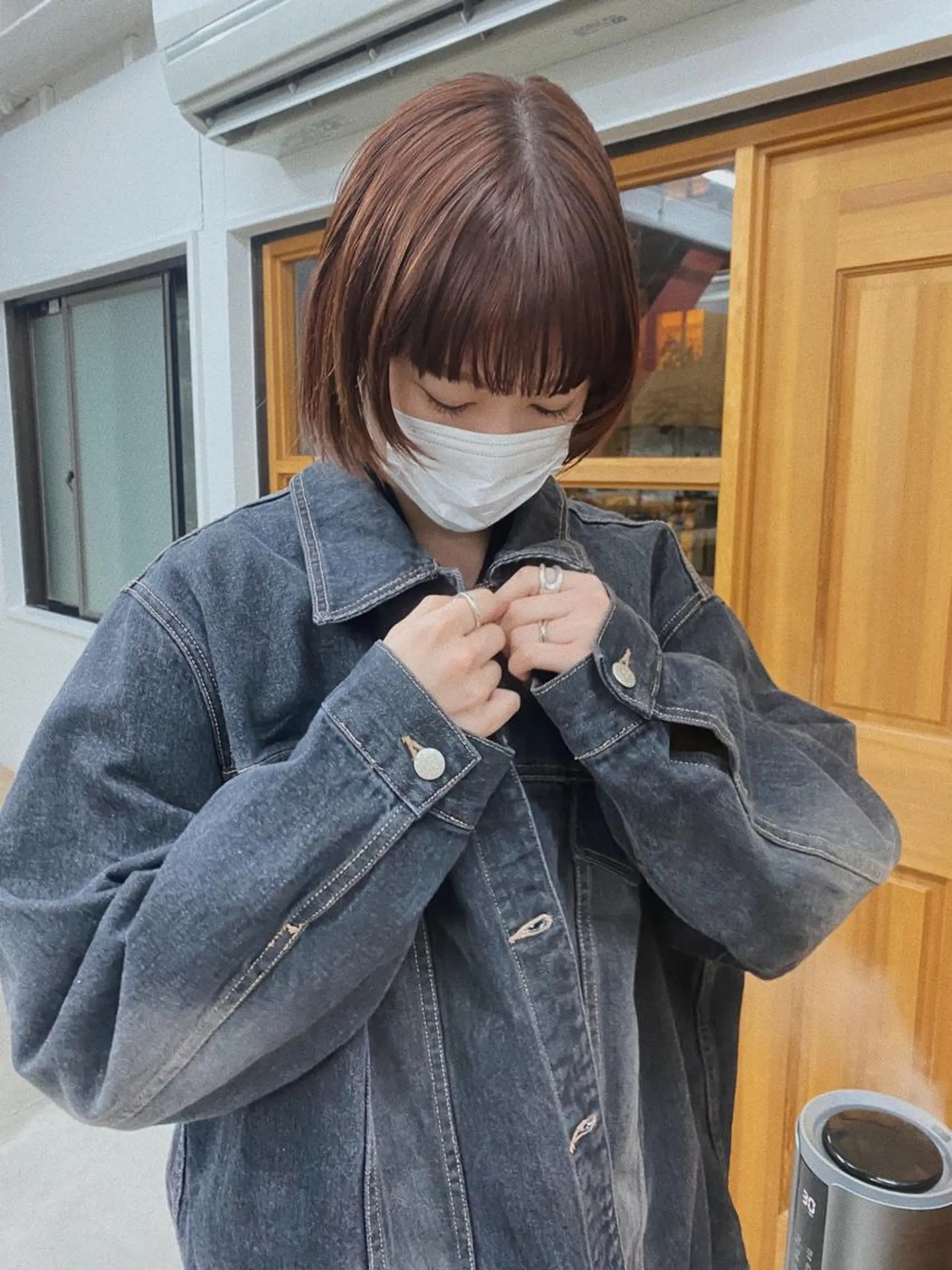 ショート カラー ヘアアレンジ ブラウンカラー オレンジ オレンジブラウン ボブ 顔まわりレイヤー カット ヘアカラー トリートメント ニュアンスヘア🌔 nanakoのヘアスタイル