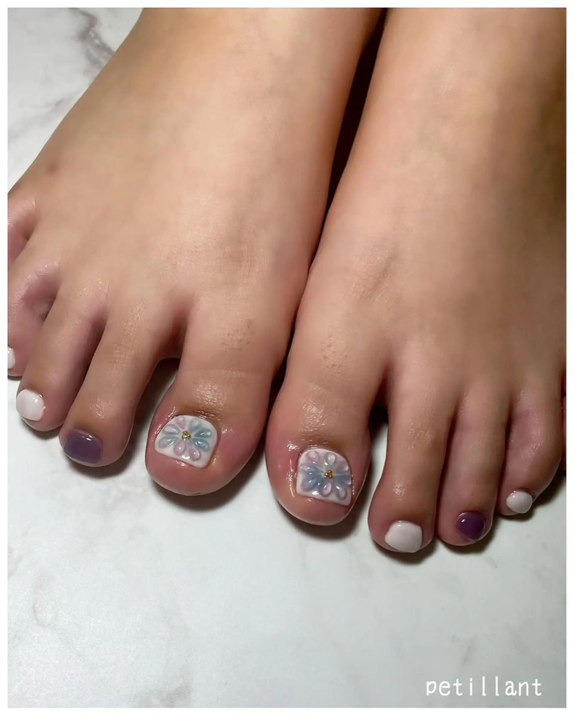 ネイル フットネイル フットネイル nail salon petillantのネイルデザイン