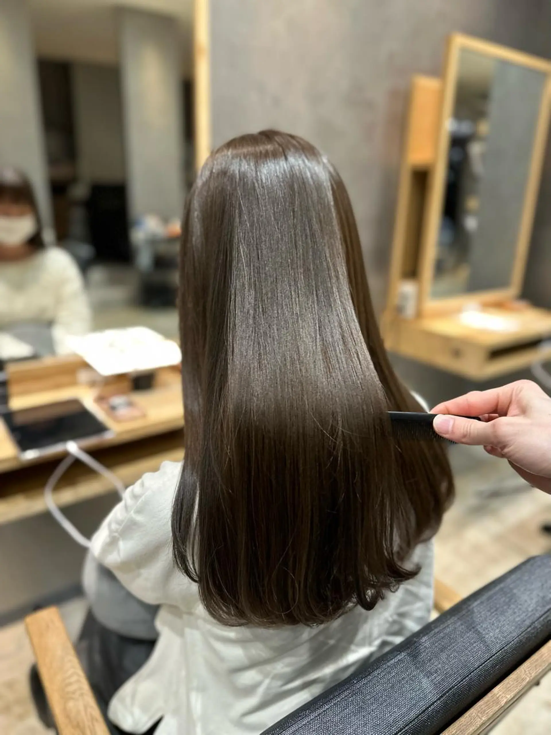 ロング 縮毛矯正 DAICHI inity心斎橋のヘアスタイル