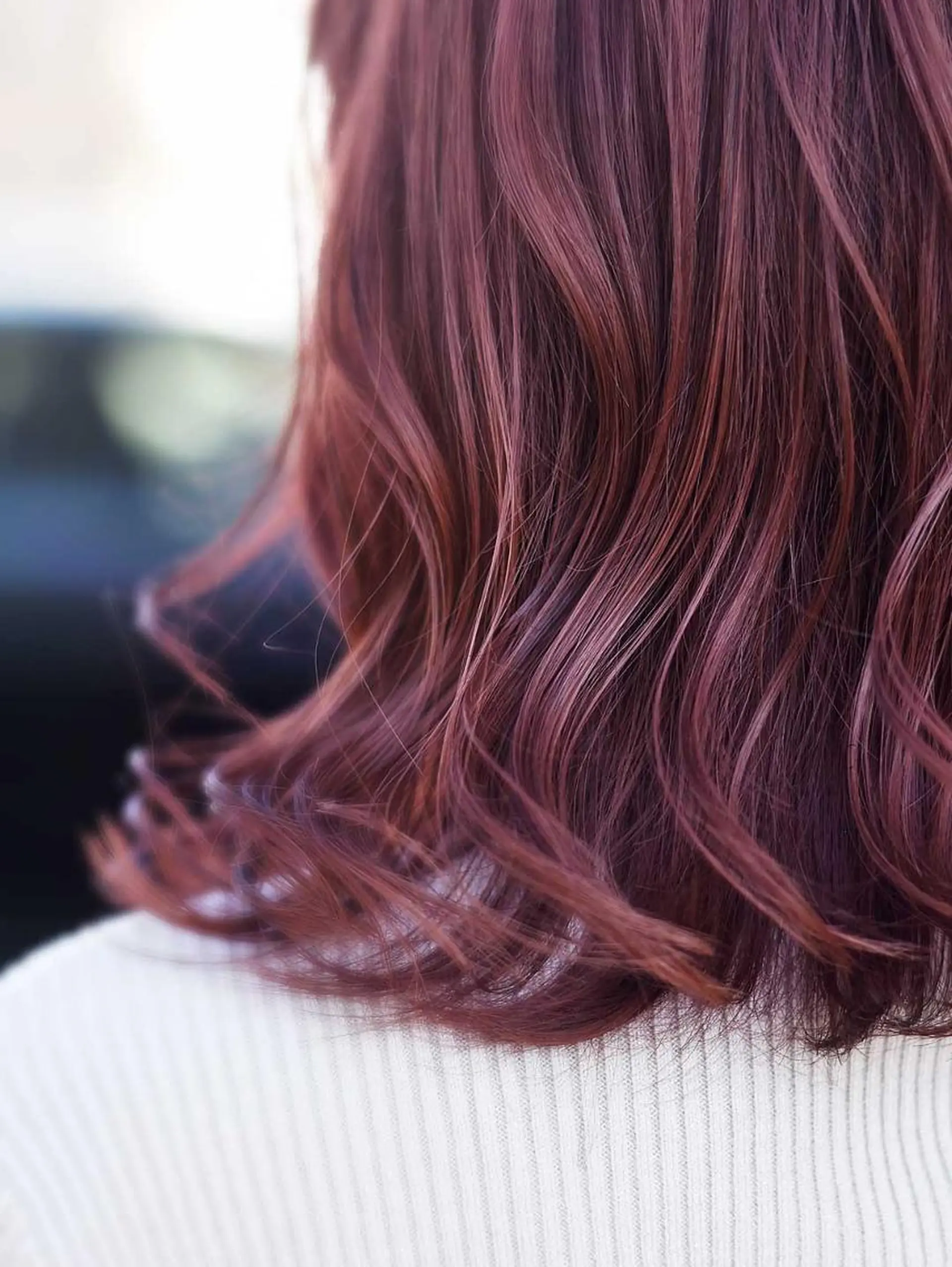 ミディアム レッドブラウン Hair Salon Atem☀️上安店のヘアスタイル