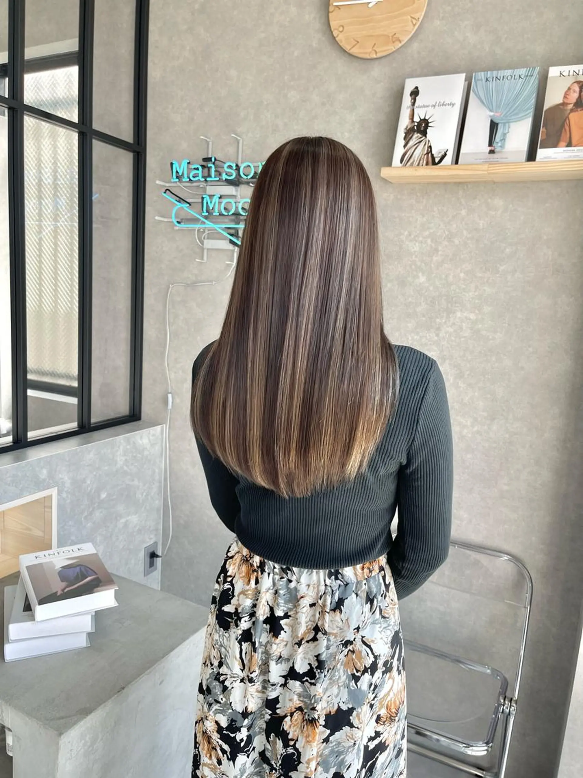 ロング カラー カット ヘアカラー トリートメント 一ノ瀬 暁のヘアスタイル