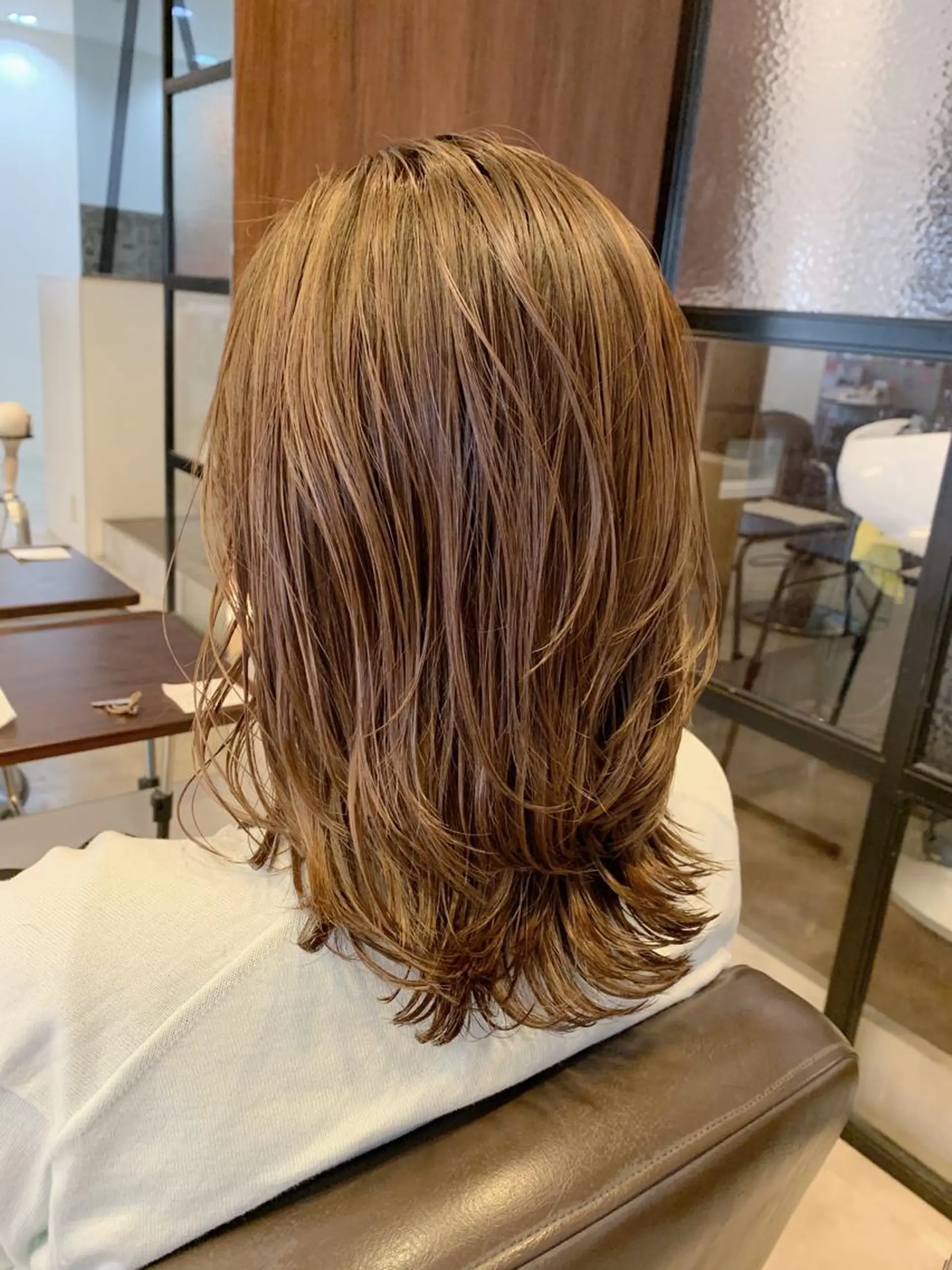 ミディアム メンズパーマ/難波/ 心斎橋　室園亮佑のヘアスタイル