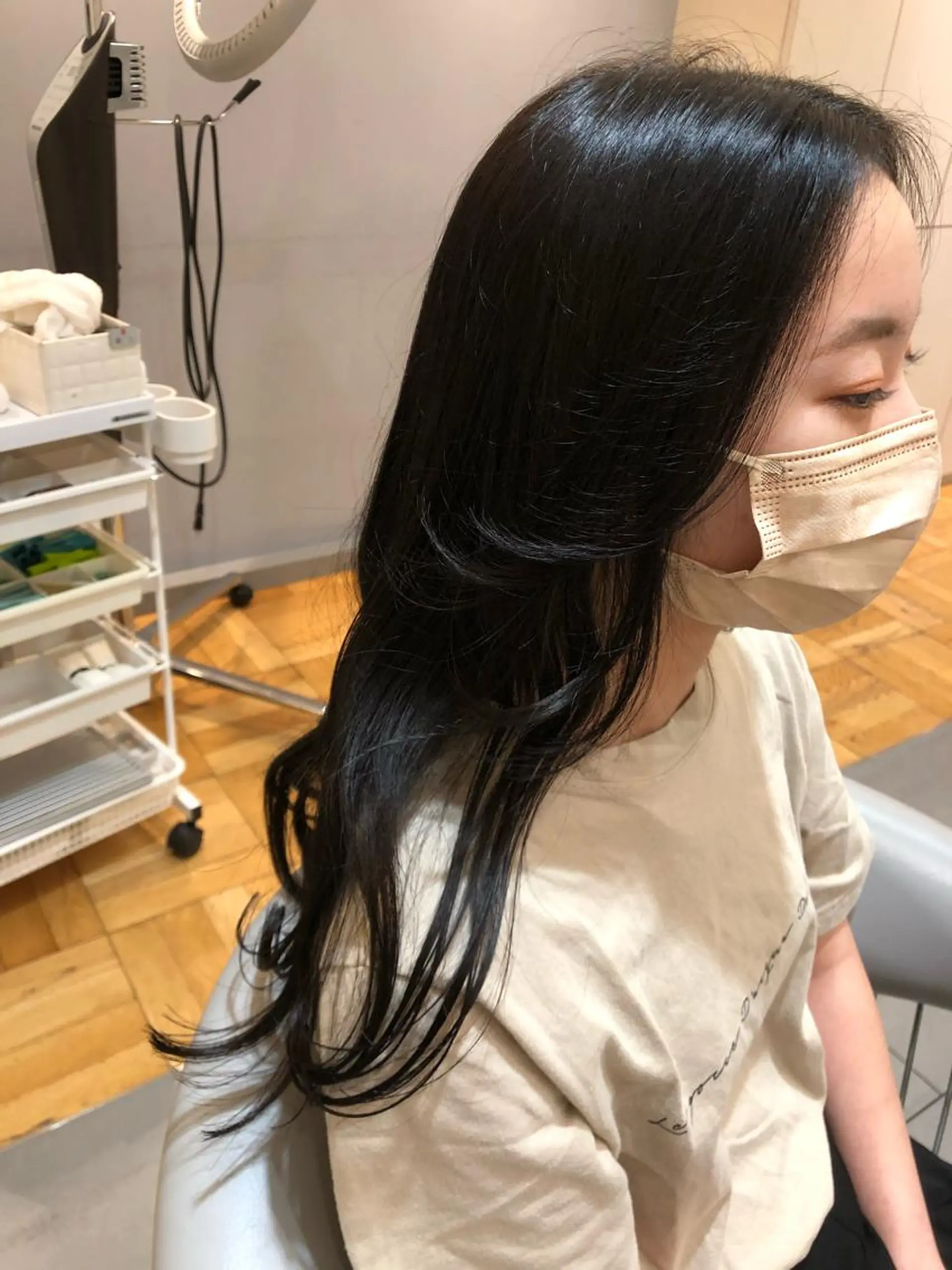 ロング パーマ 韓国風ヘア ロング コテ巻きパーマ 阪上 沙織のヘアスタイル