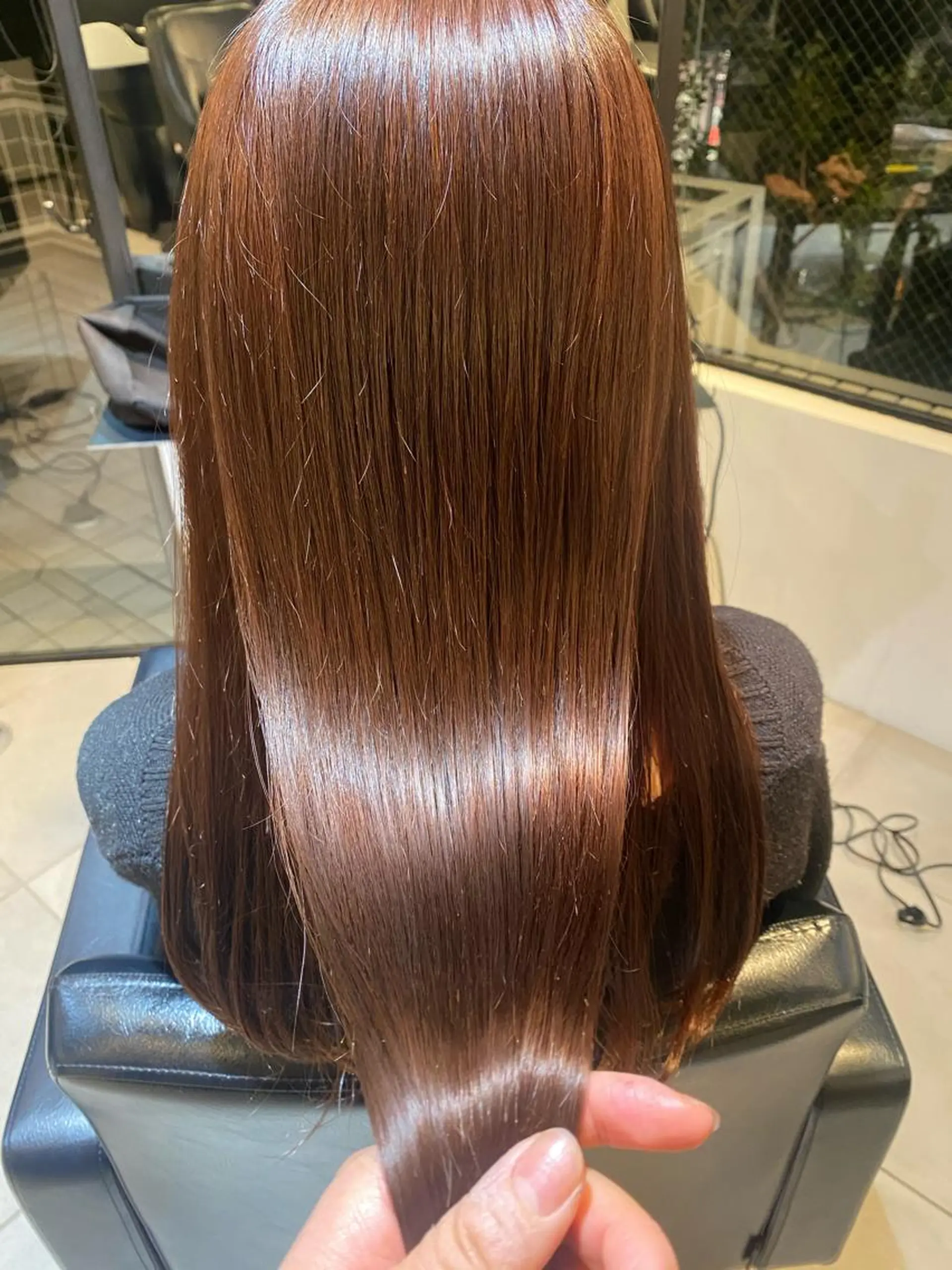 セミロング 縮毛矯正 Tomoka🐶🌟 似合わせカット✂︎のヘアスタイル