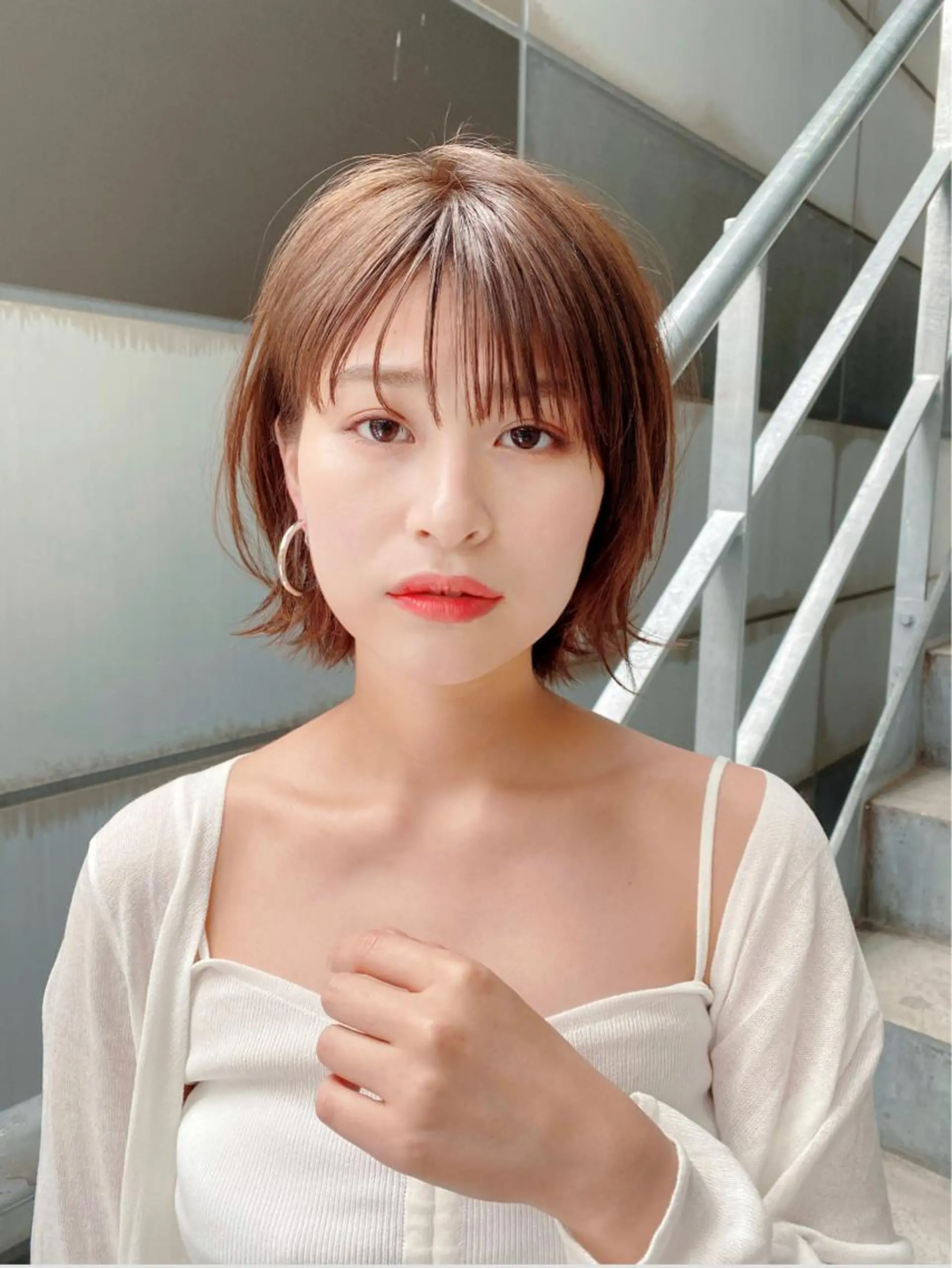 ショート カラー 艶カラー/似合わせ 💖Emmy💖のヘアスタイル