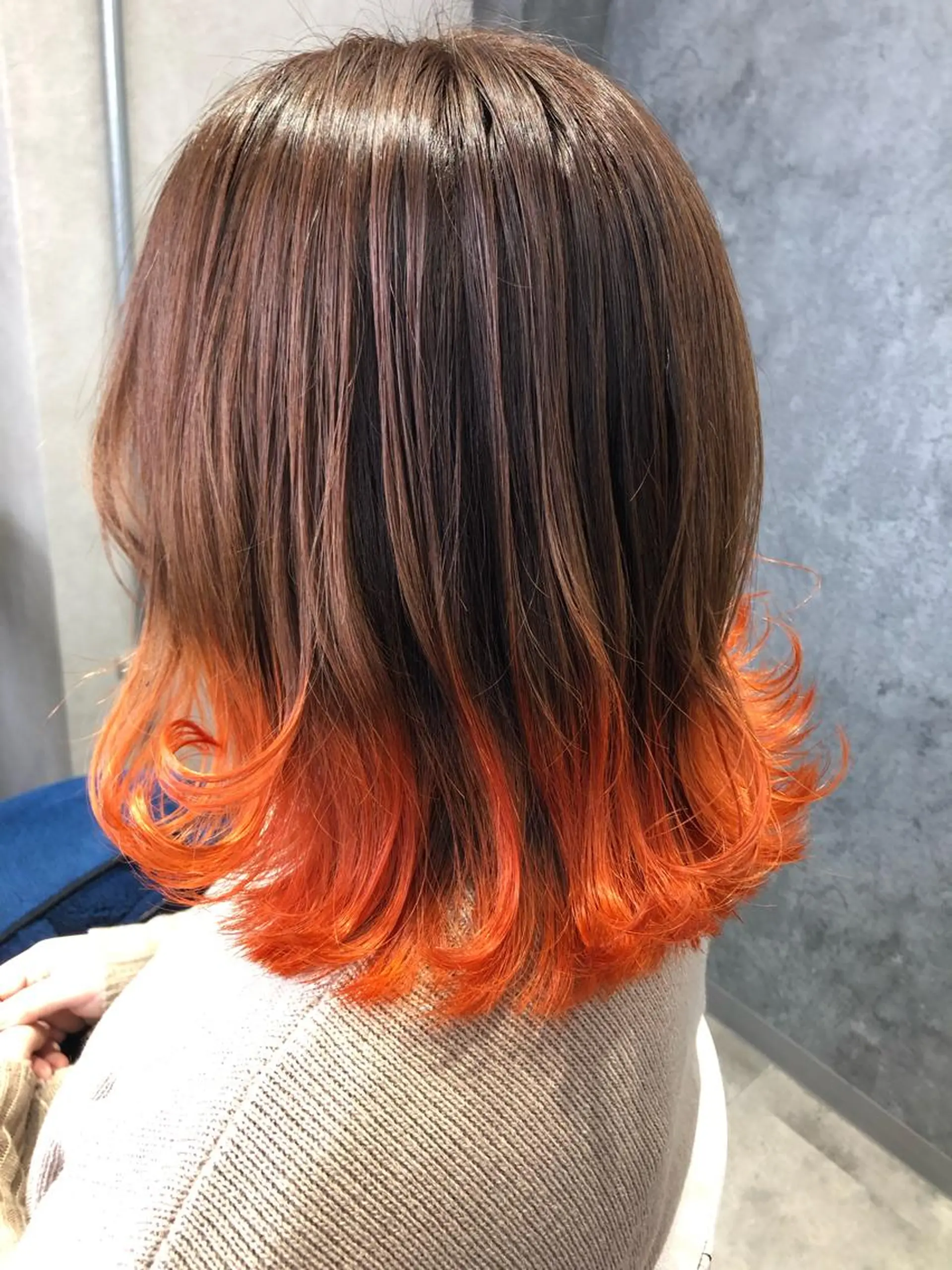 カラー オレンジ Noyヨシモト ヒロトのヘアスタイル