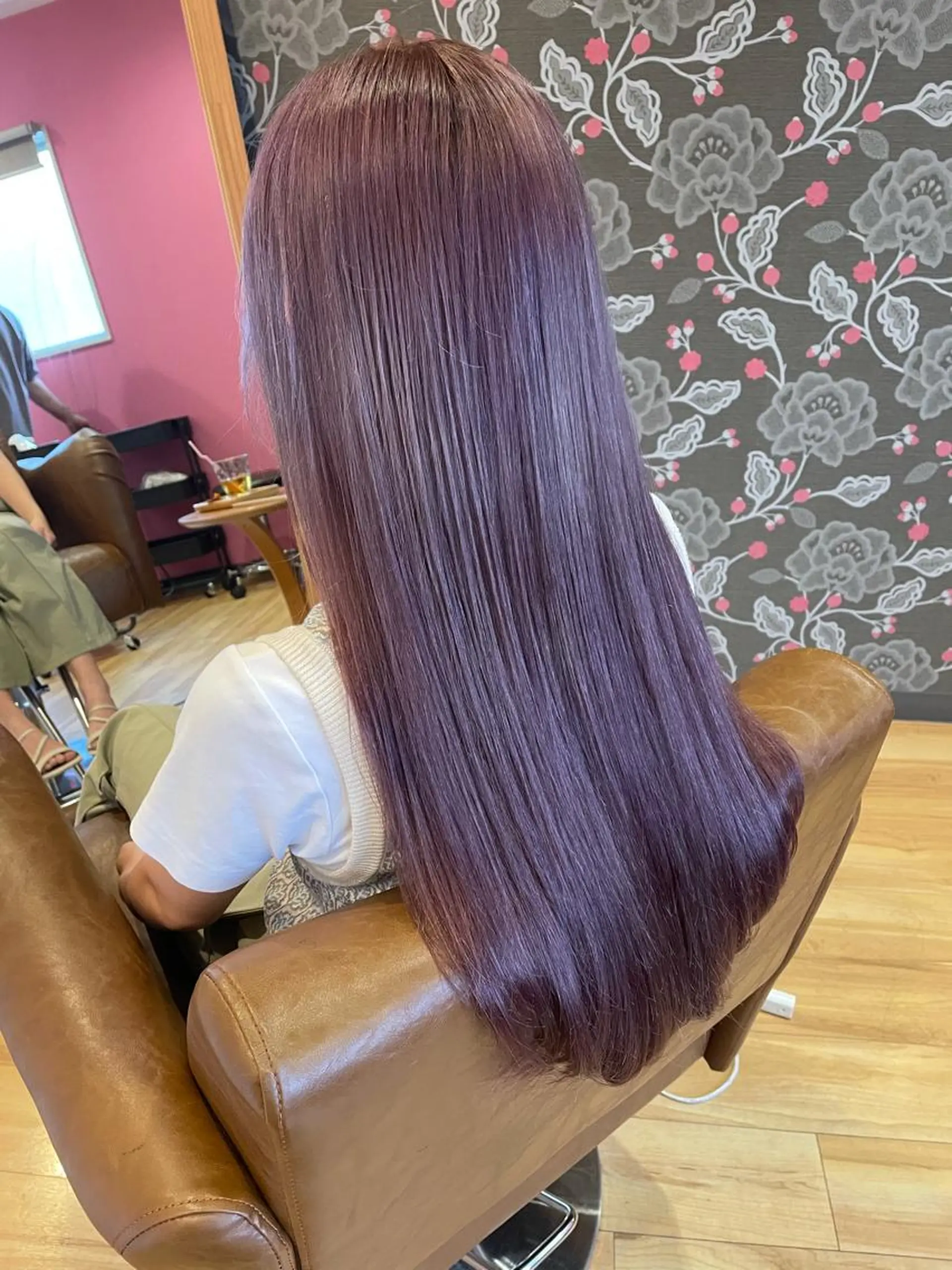 ロング カラー ヘアアレンジ ブリーチ ピンクカラー カット ヘアカラー トリートメント 北九州美容室 🕊️わかな✂︎のヘアスタイル