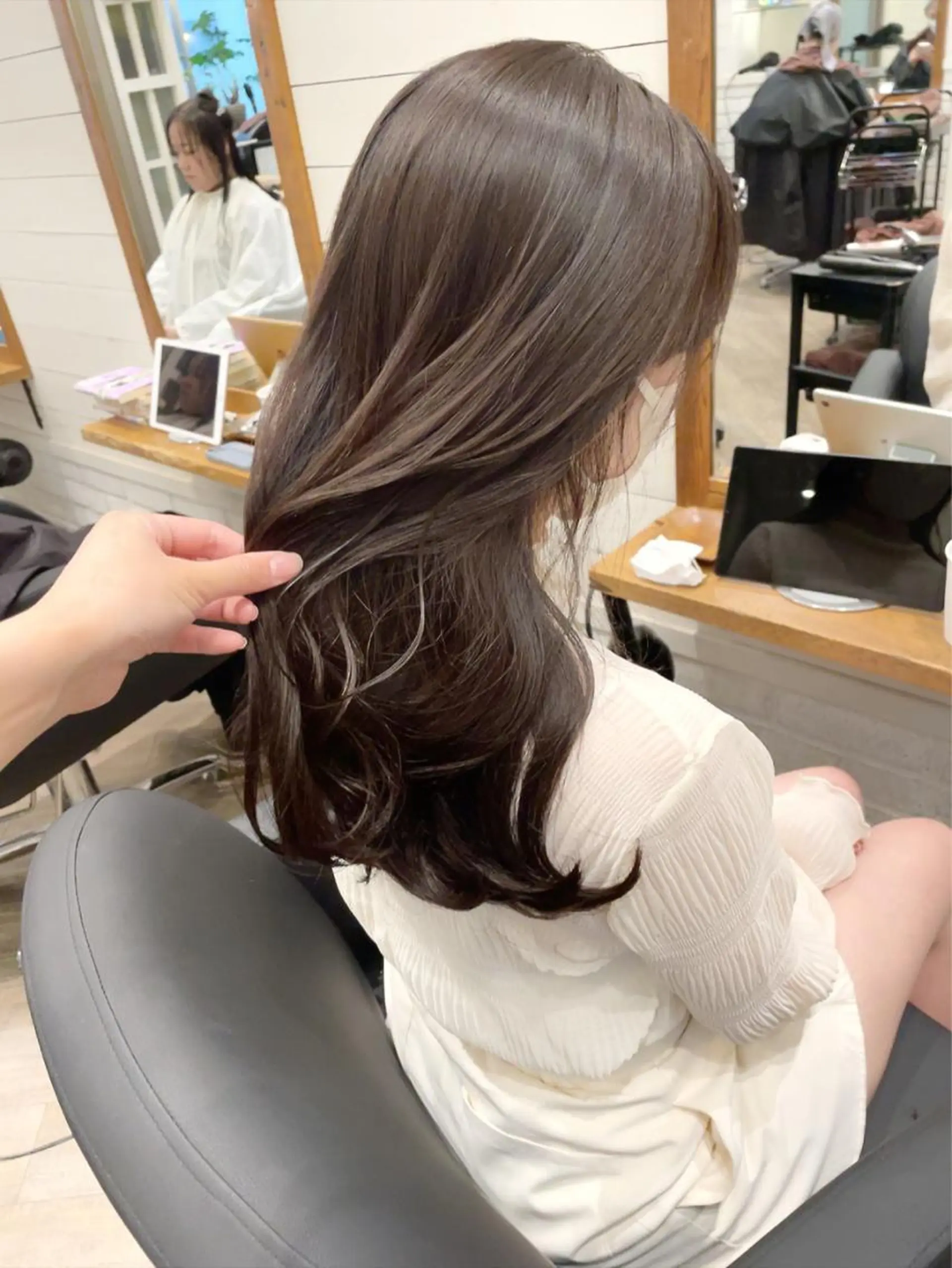 ロング カット ヘアカラー トリートメント ヘッドスパ ヘアセット ✨透明感ケアカラー✨ 長野ゆきなのヘアスタイル