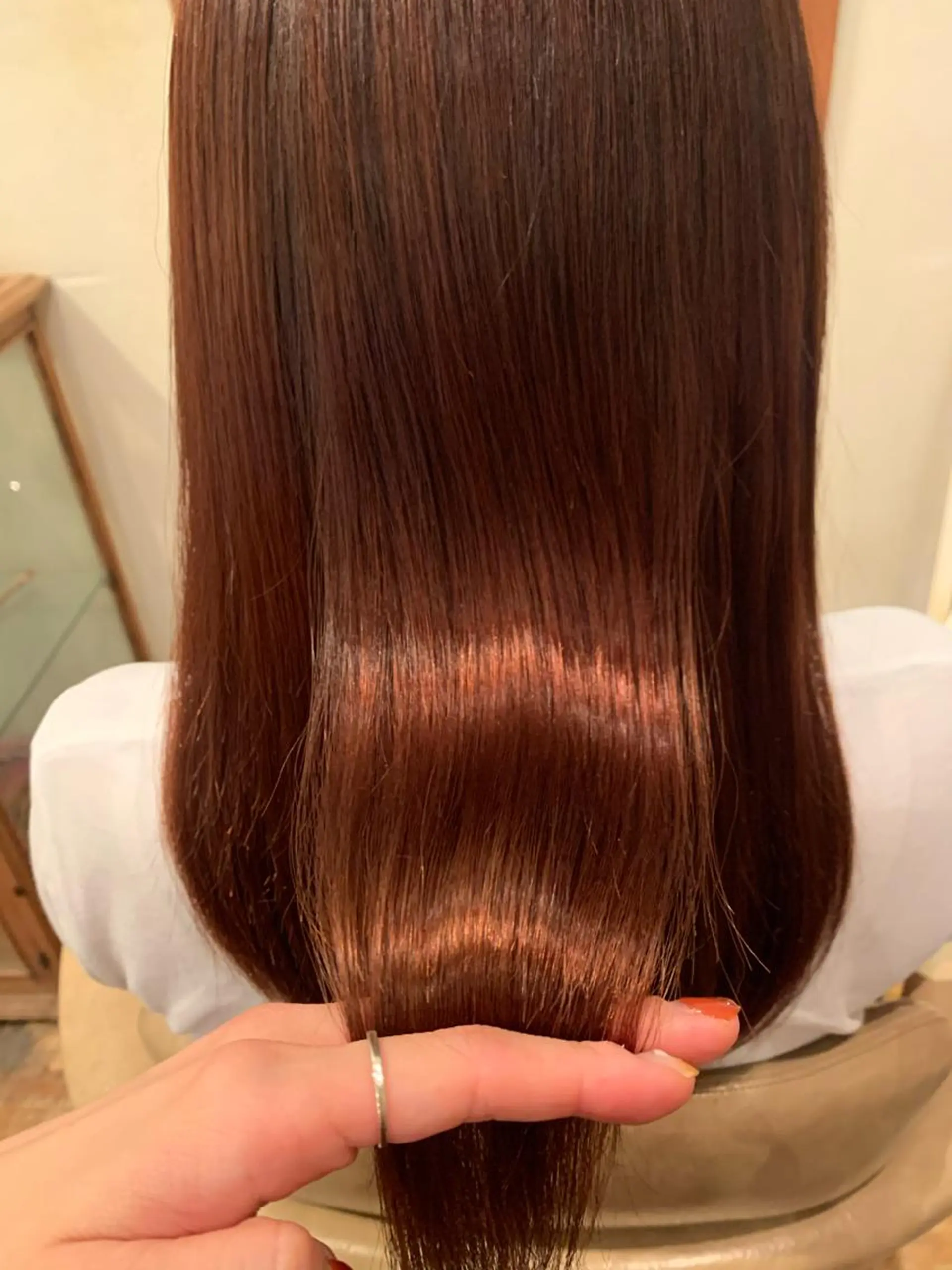 ロング カラー 伸ばしかけ 髪質改善 トリートメント 加茂 しのぶのヘアスタイル
