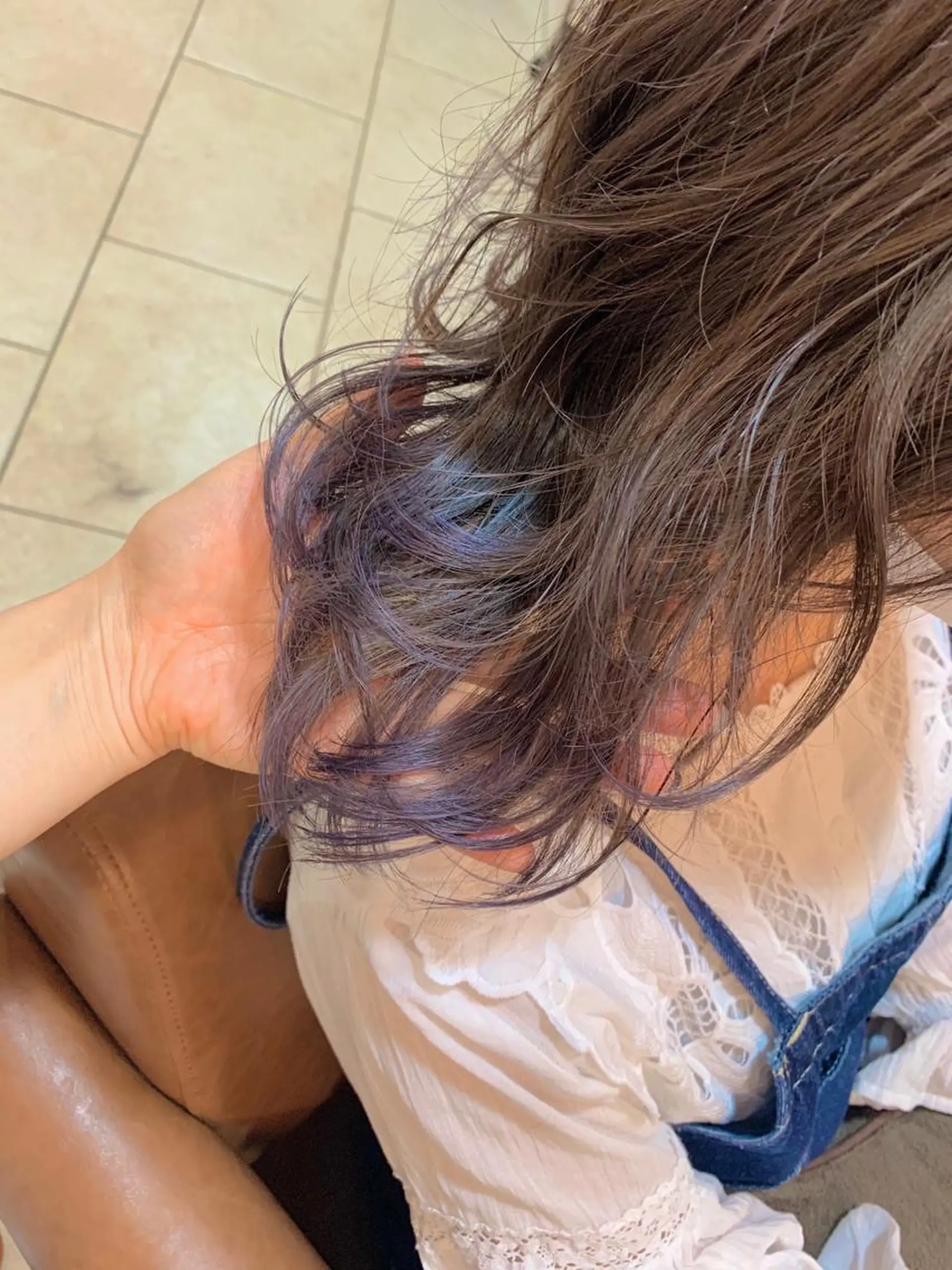 ミディアム カラー ラベンダーカラー 森 早希絵のヘアスタイル