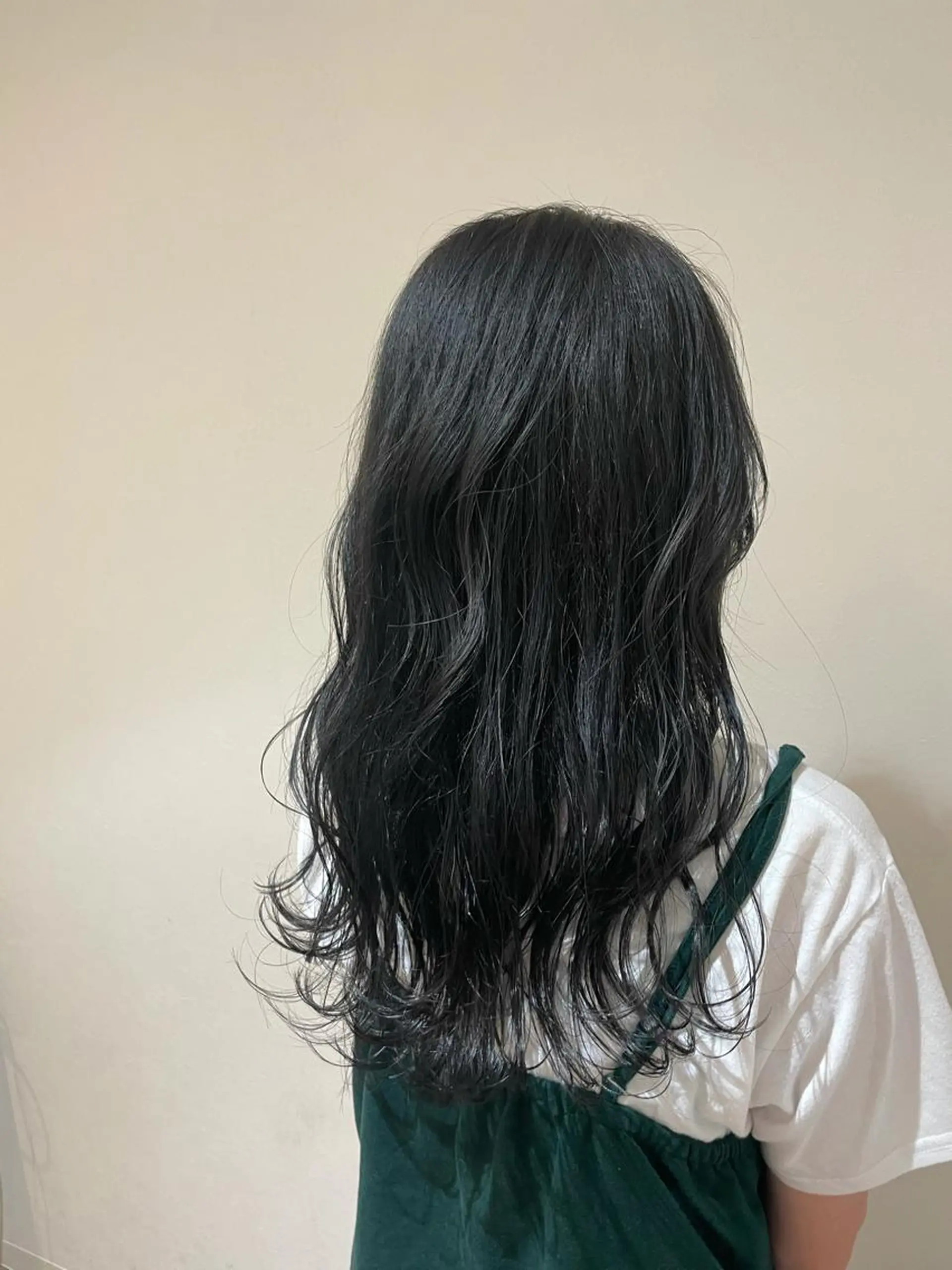 ロング カラー 黒髪 ブルーカラー ブルーブラック AKI 🐉のヘアスタイル