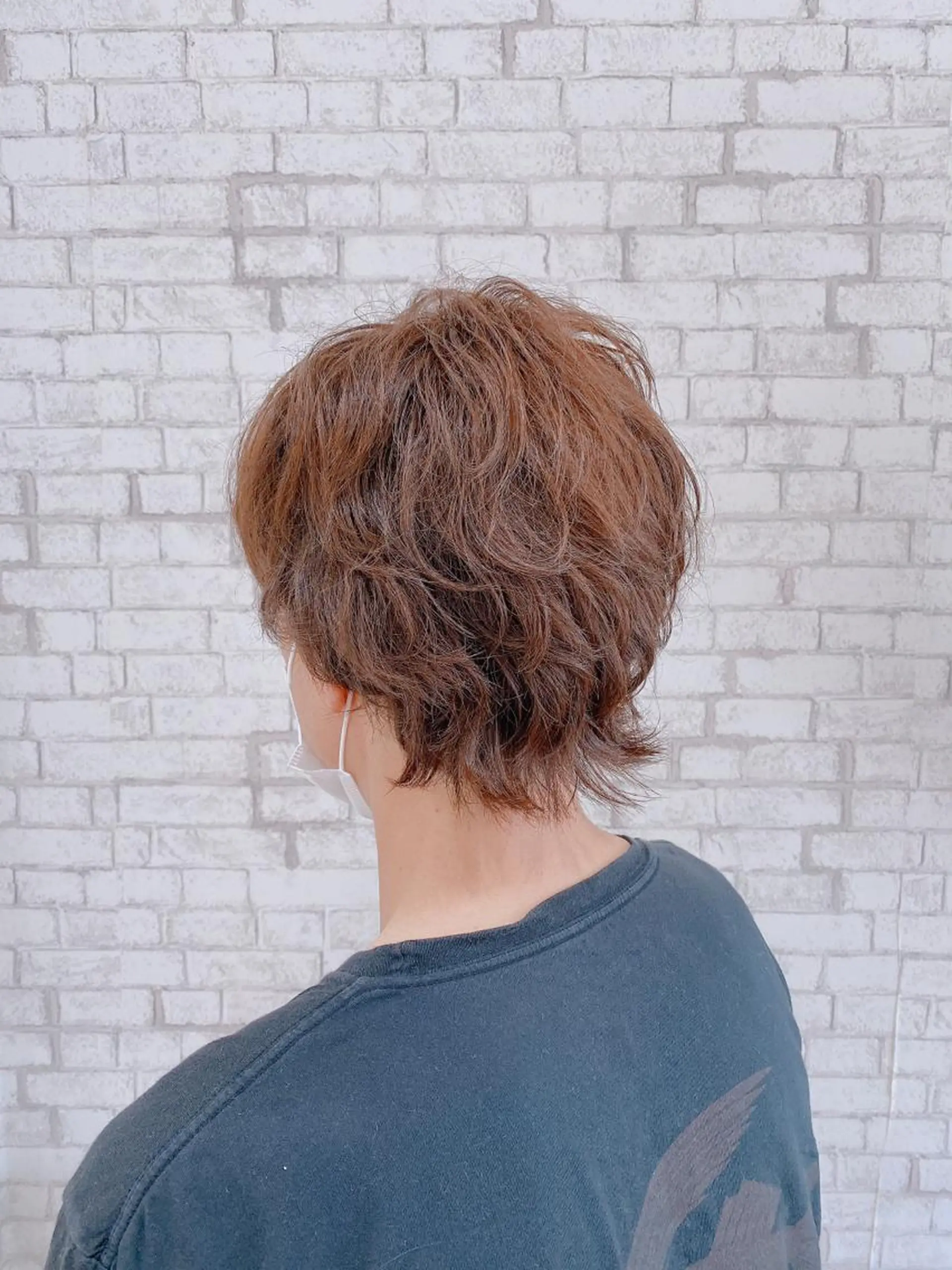 ショート カラー パーマ ヘアアレンジ メンズ カット ブリーチなし艶カラー 東家のヘアスタイル