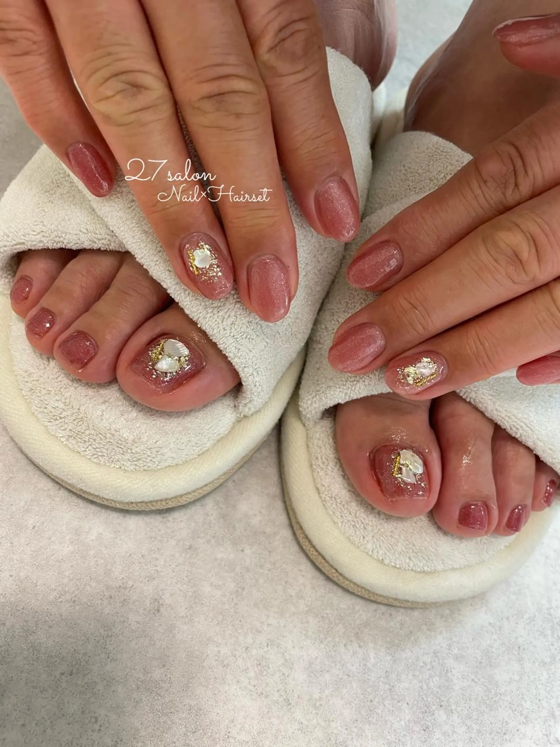 ネイル オフィスネイル ピンク 27salon yuinaのネイルデザイン