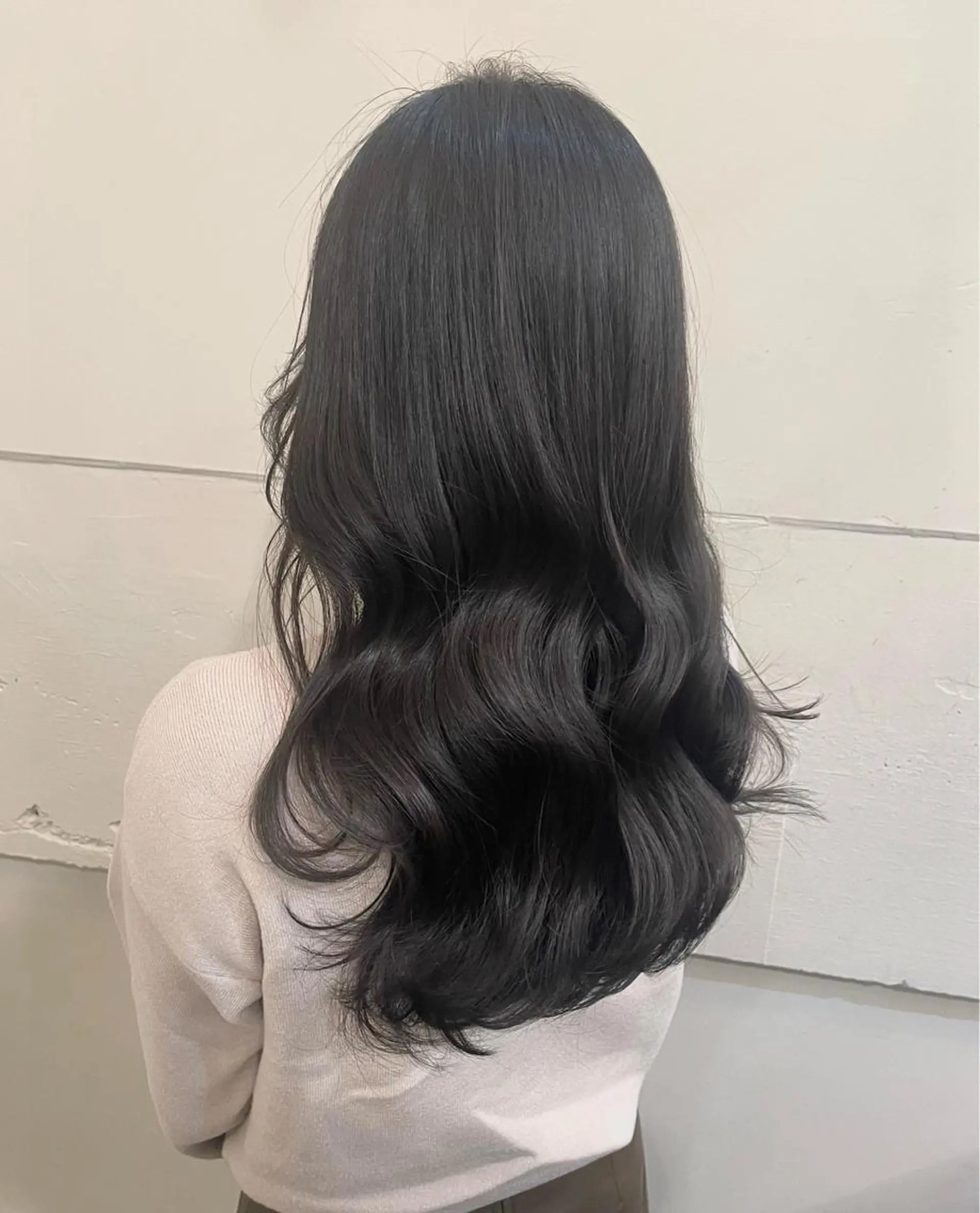 ロング ヘアアレンジ くびれヘア エギョモリ 顔まわりレイヤー 顔周りカット 韓国風ヘア 横浜/レイヤーカット /韓国ヘア/佐藤記正のヘアスタイル