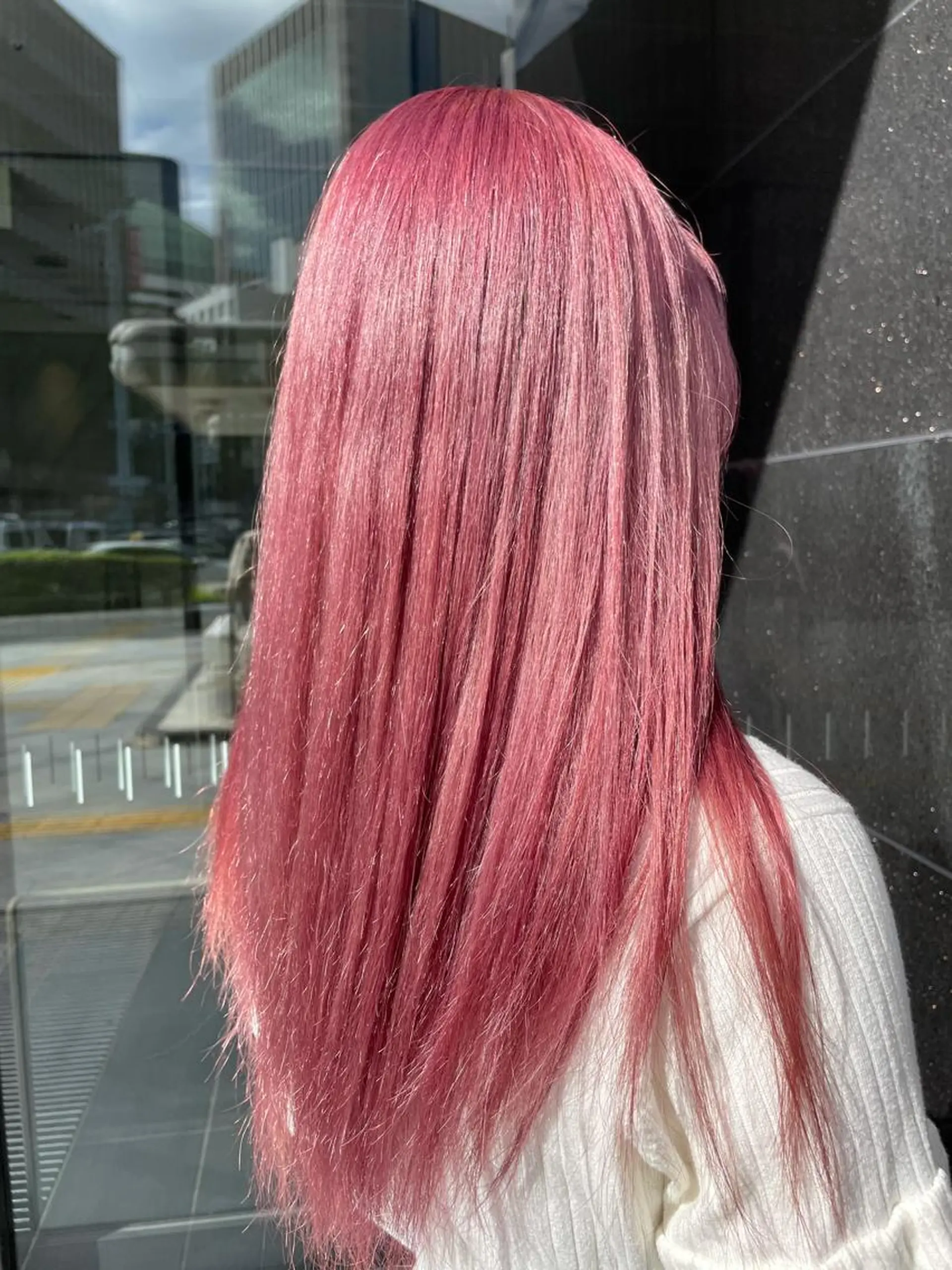 ロング カラー ピンクカラー 韓国ヘア🤍 慎之介のヘアスタイル