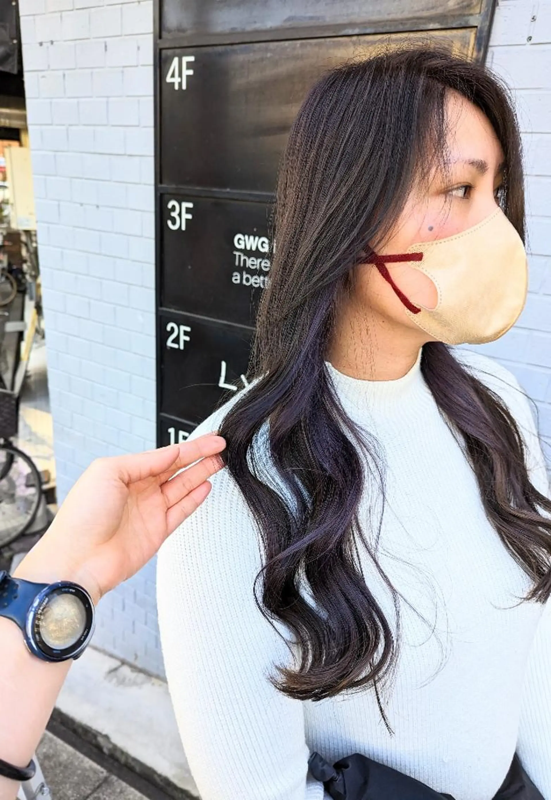 ロング パープルカラー newi 天王寺　 masakoのヘアスタイル
