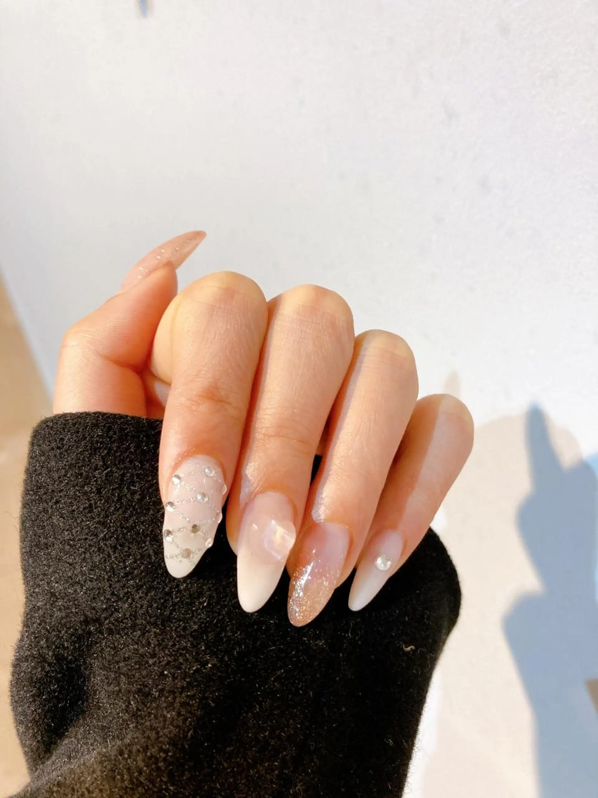 ネイル クリアネイル ハート ぷっくりネイル ハンドネイル Nest 平出のネイルデザイン