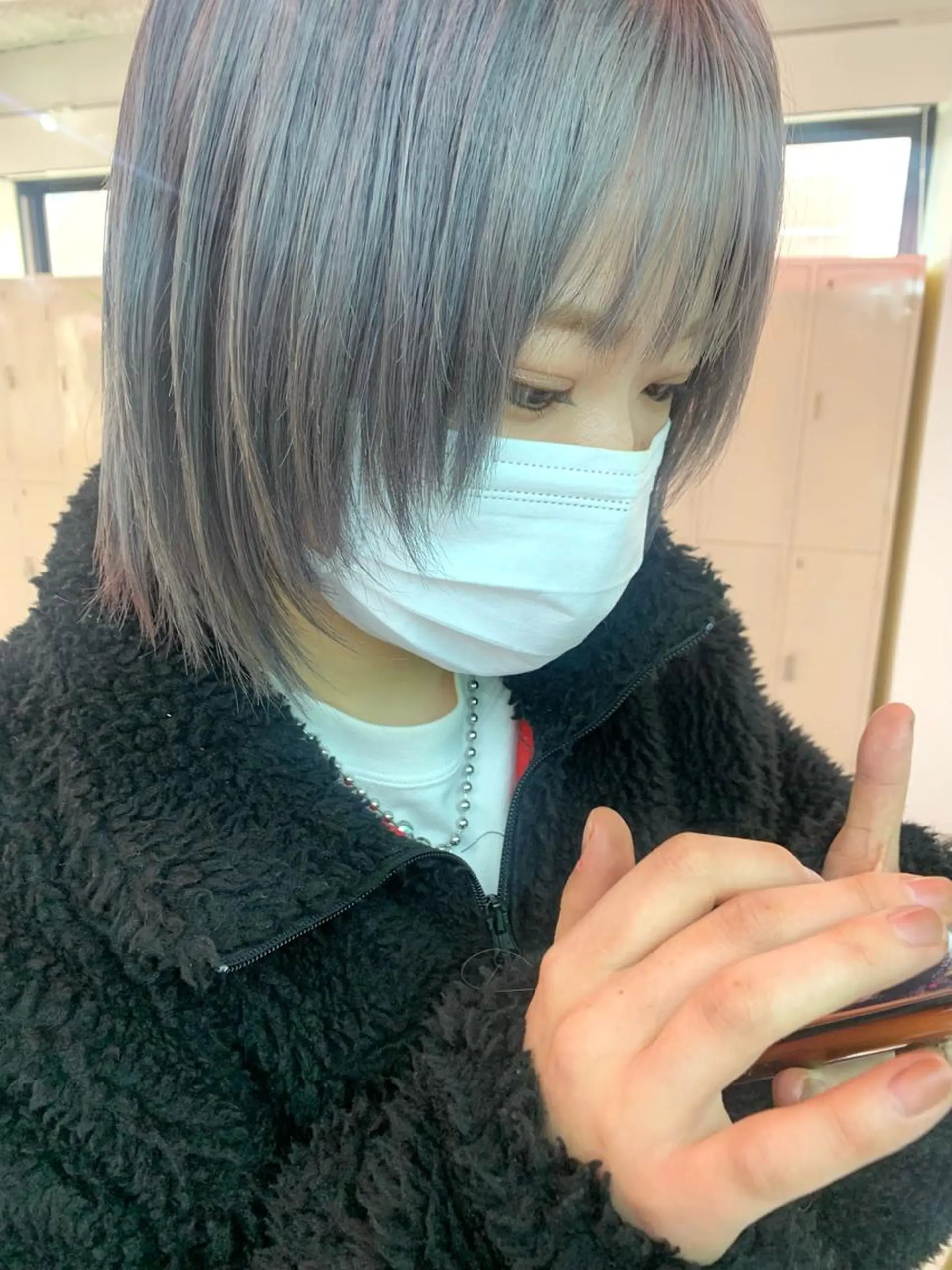 ショート カラー ヘアアレンジ 🧨ブリーチー×ボブ レイヤー💎じゅえるのヘアスタイル