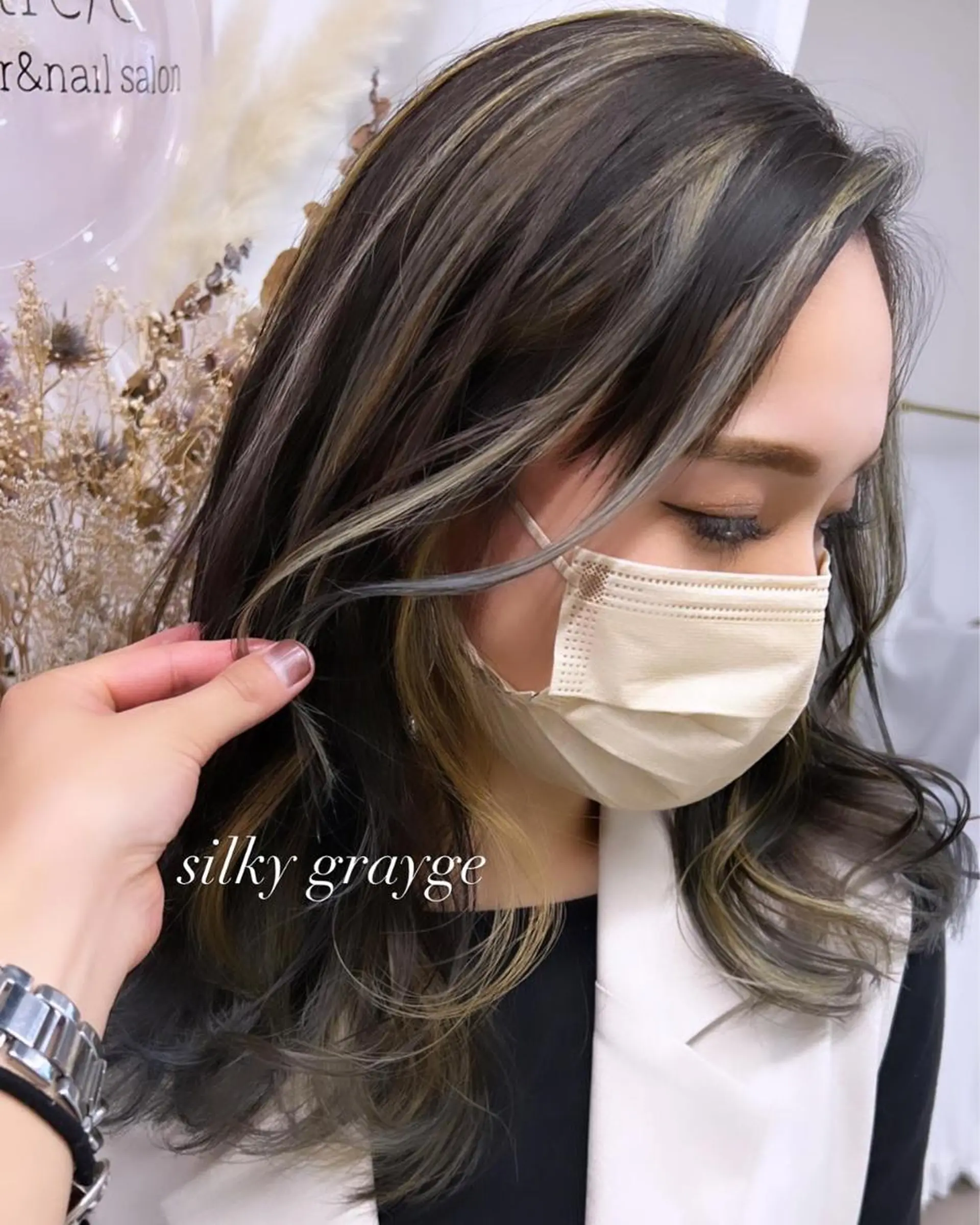 ロング カラー ヘアアレンジ ヘアカラー トリートメント 橋本 昇平のヘアスタイル