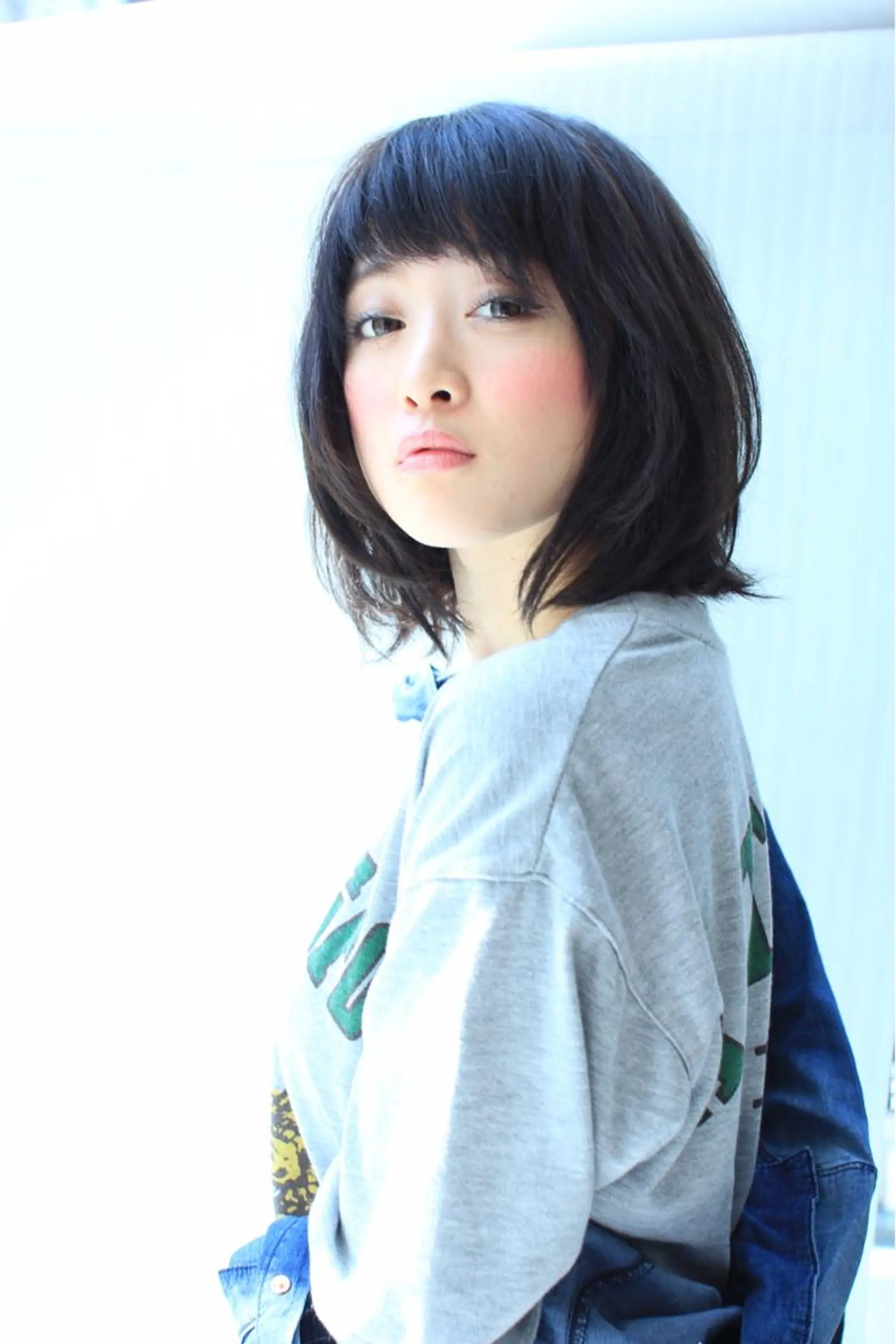 ミディアム ハイライト 髪質改善 小顔カット Endearing 銀座/レイヤーカットのヘアスタイル