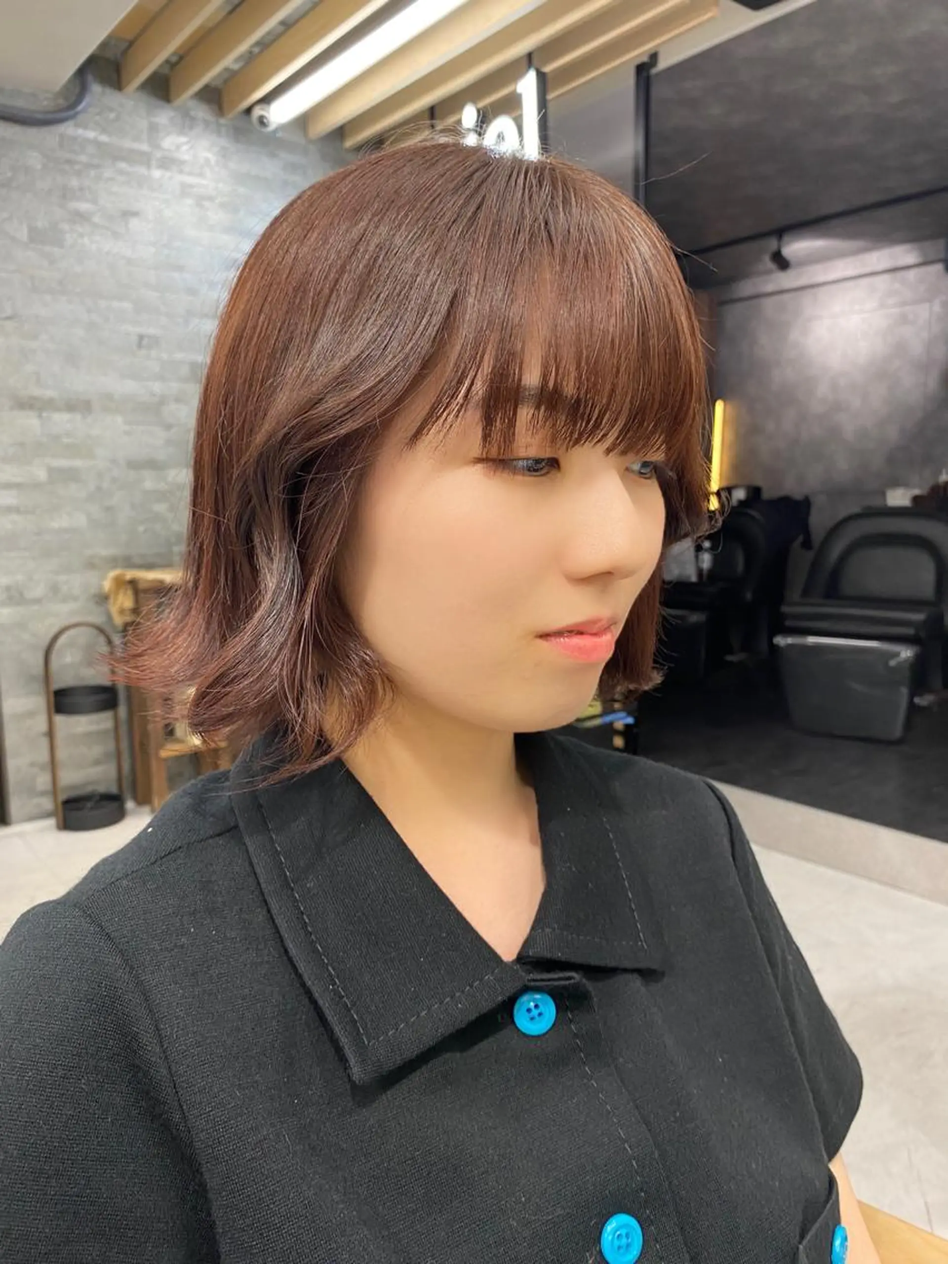 ショート カラー ヘアアレンジ 黒髪 ブリーチ ブリーチなしカラー makoto / Rojiのヘアスタイル