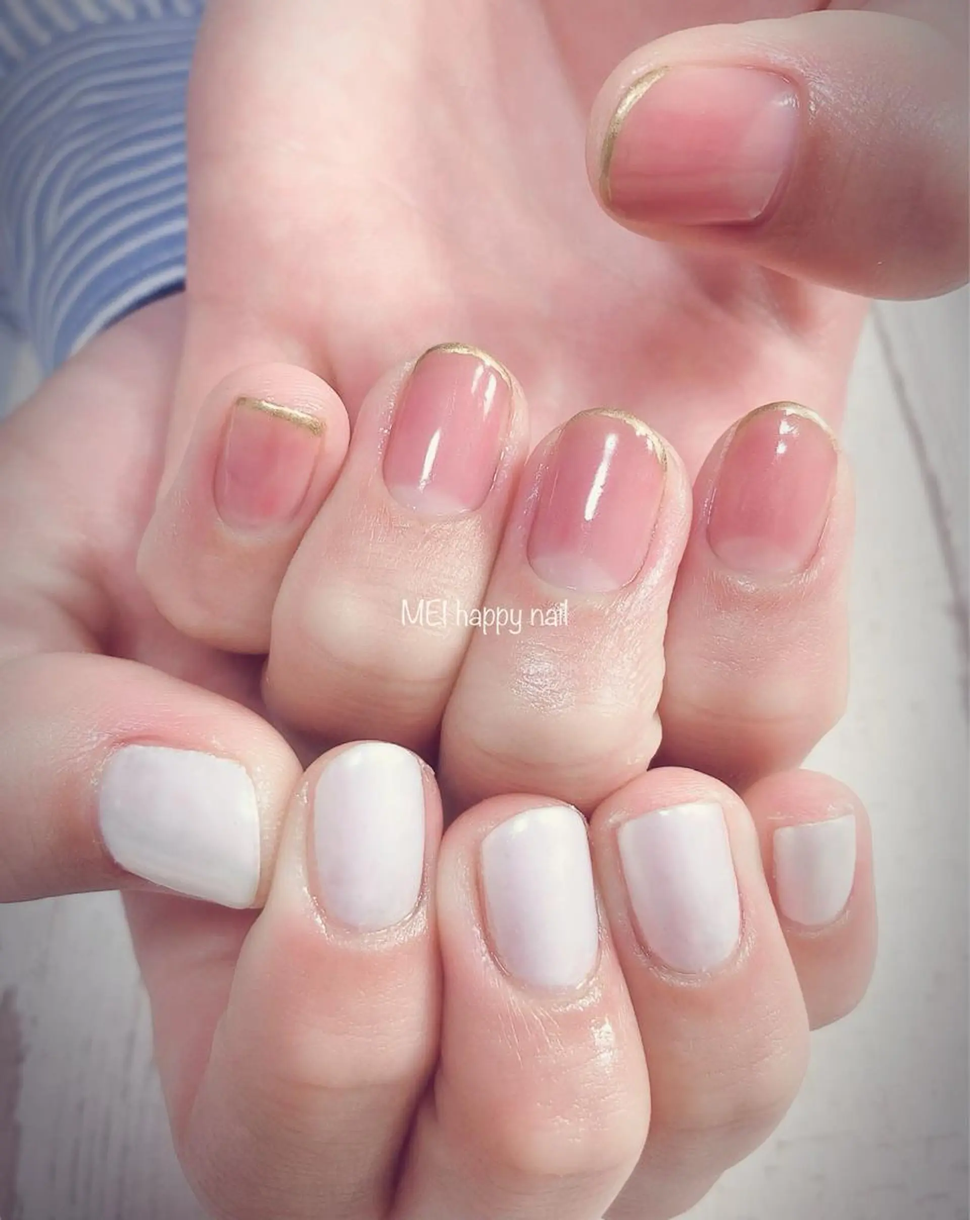 ネイル 北浦和 自爪育成ケアのネイルデザイン