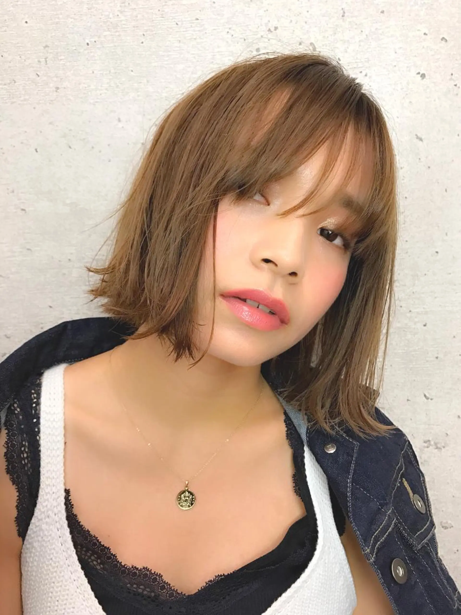 ミディアム ヘアカラー トリートメント やまだ まいのヘアスタイル