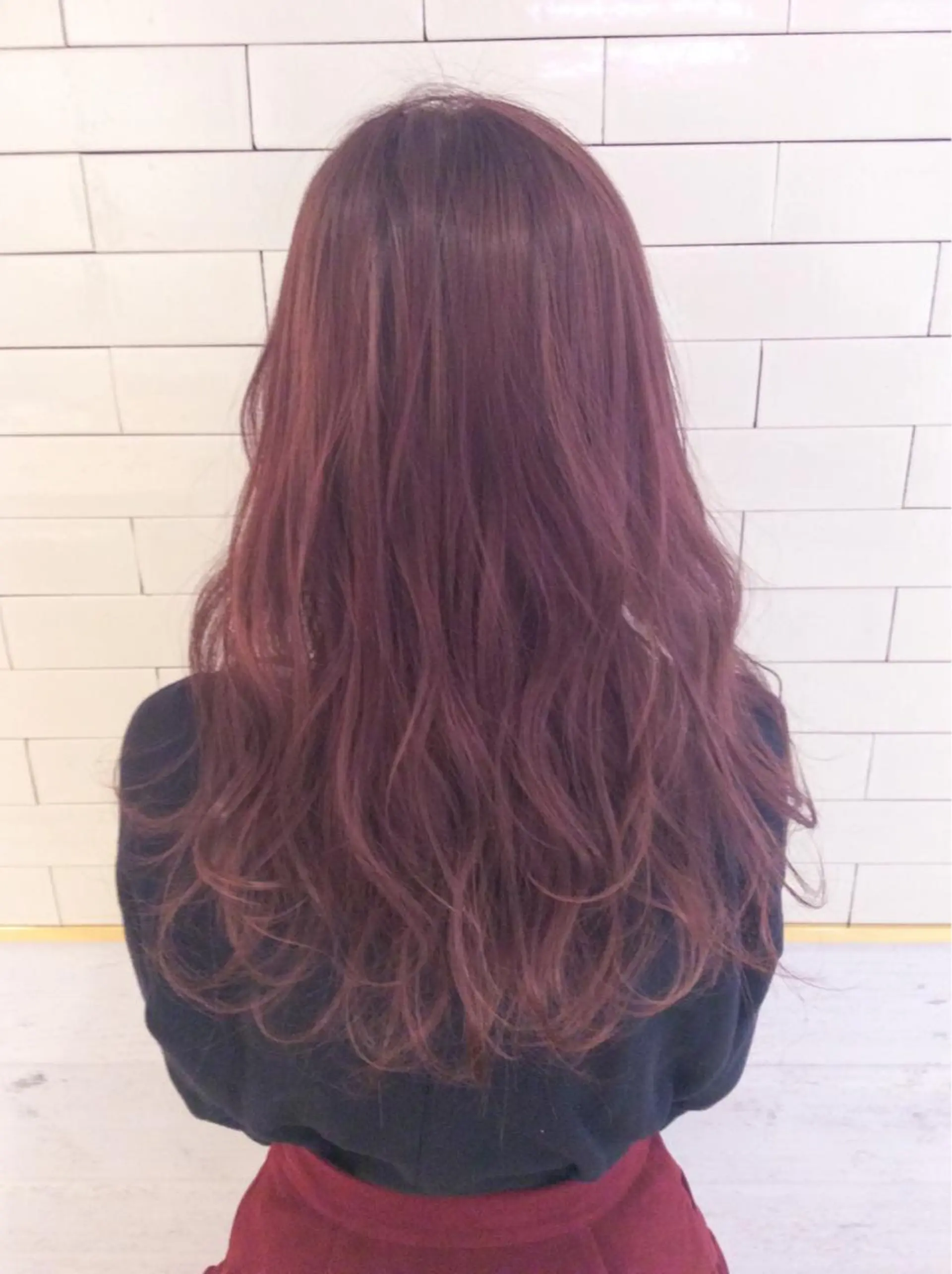 セミロング カラー ラベンダーカラー レイヤーカット× 髪質改善たもりのヘアスタイル