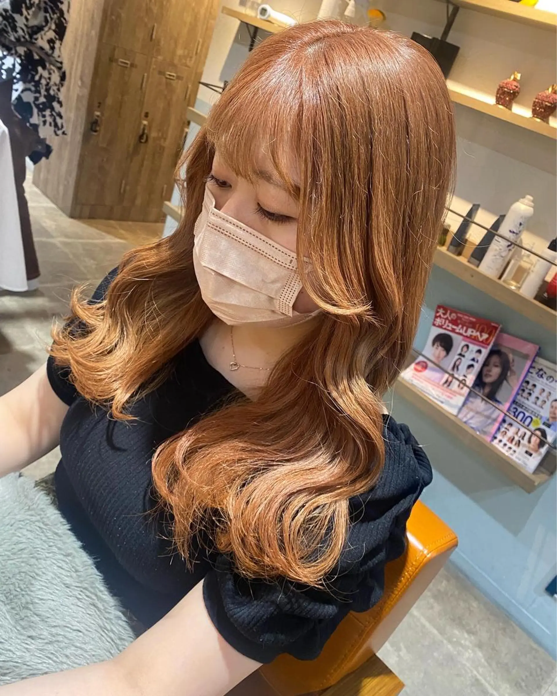ロング カット 縮毛矯正 トリートメント 🐻結んで可愛い hair EMI🐻のヘアスタイル